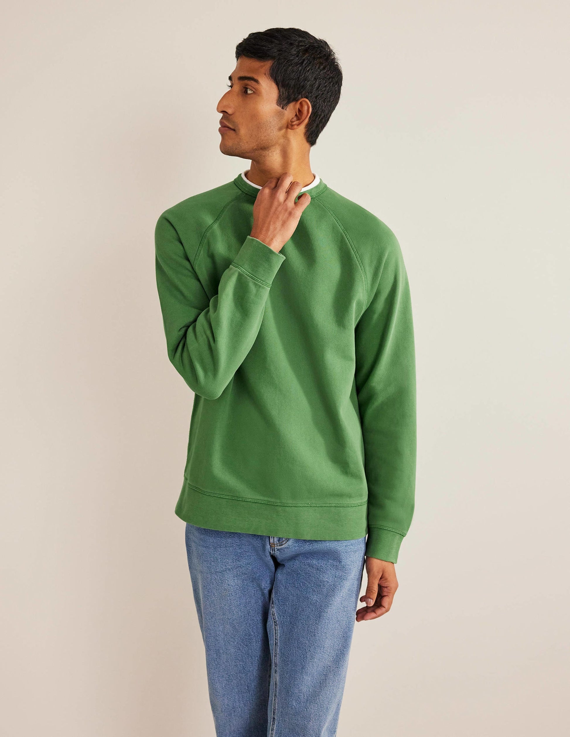 Garment Dye Sweatshirt-Broad Bean Green-5