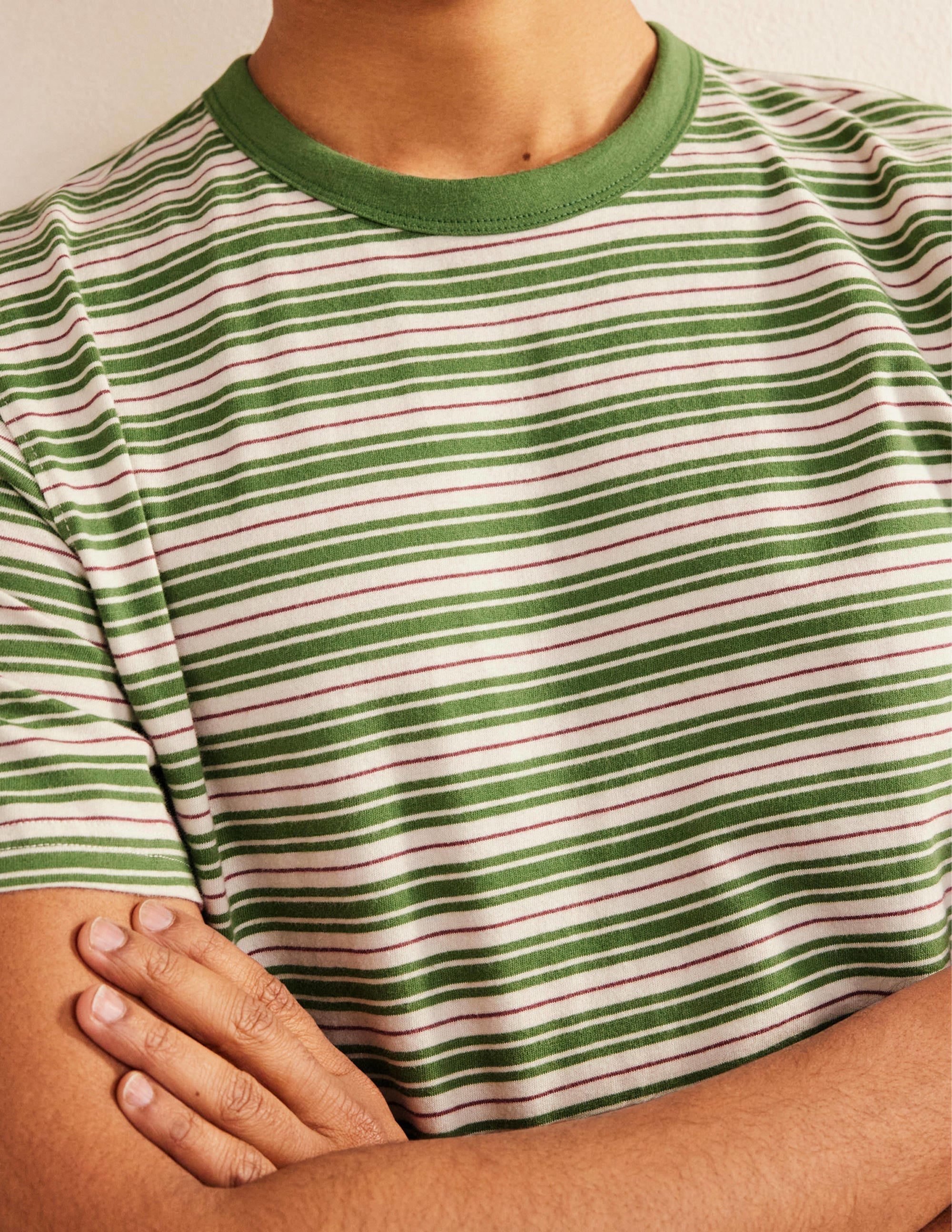 Slim Fit Classic T-Shirt-Safari Green/Aster Purple - Image 2