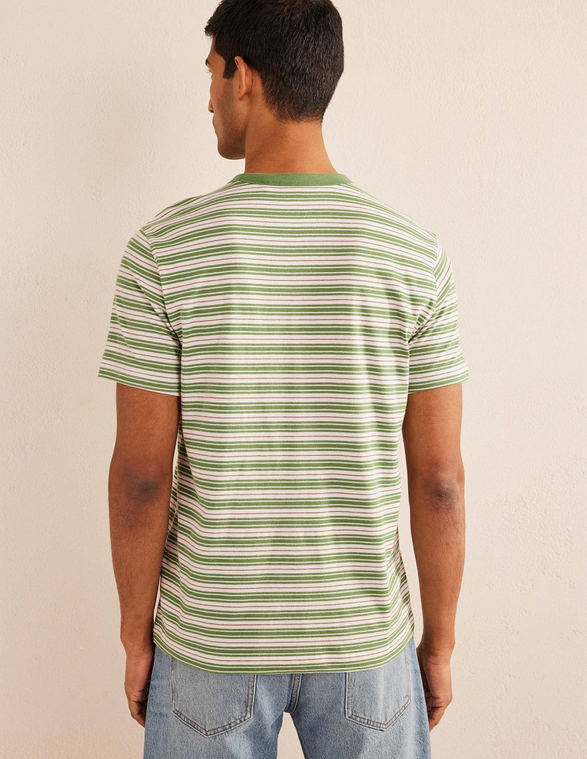 Slim Fit Classic T-Shirt-Safari Green/Aster Purple-3