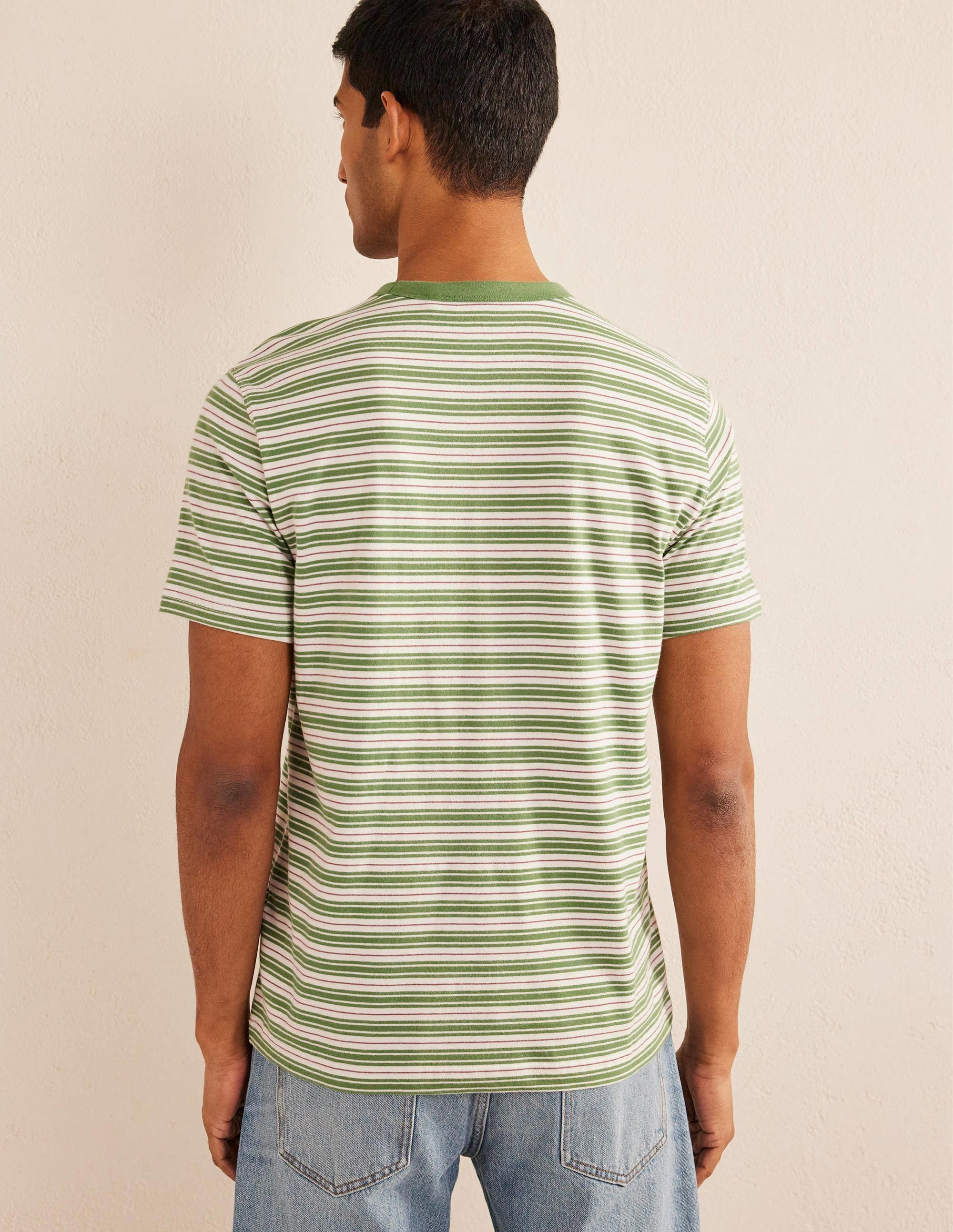Slim Fit Classic T-Shirt-Safari Green/Aster Purple - Image 3