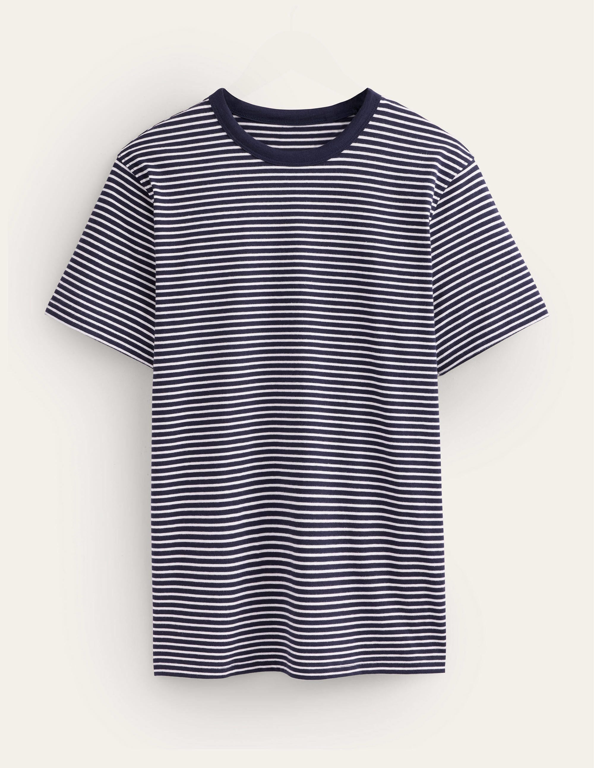 Slim Fit Classic T-Shirt-Navy/Ivory - Image 5