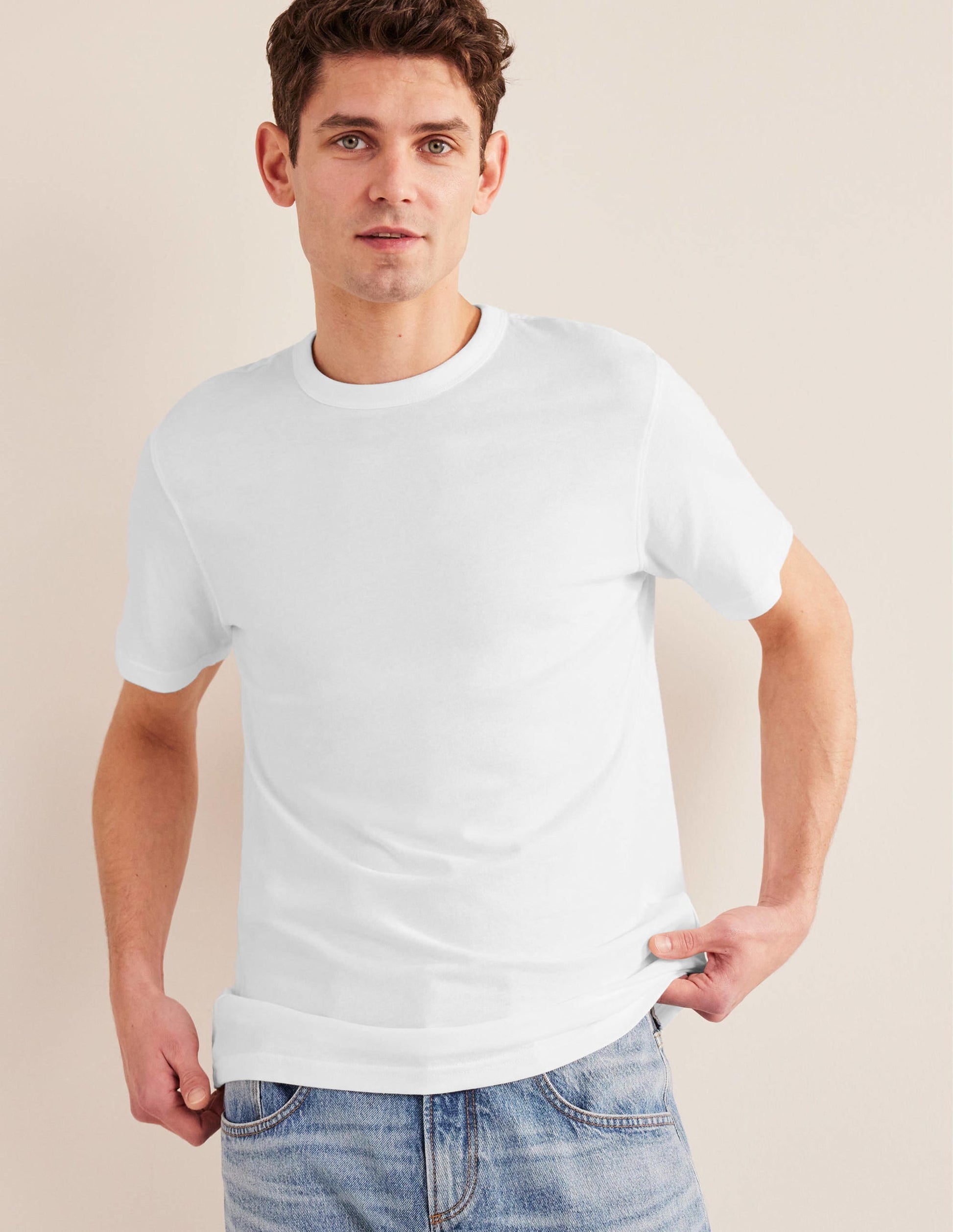 Slim Fit Classic T-Shirt-White-1