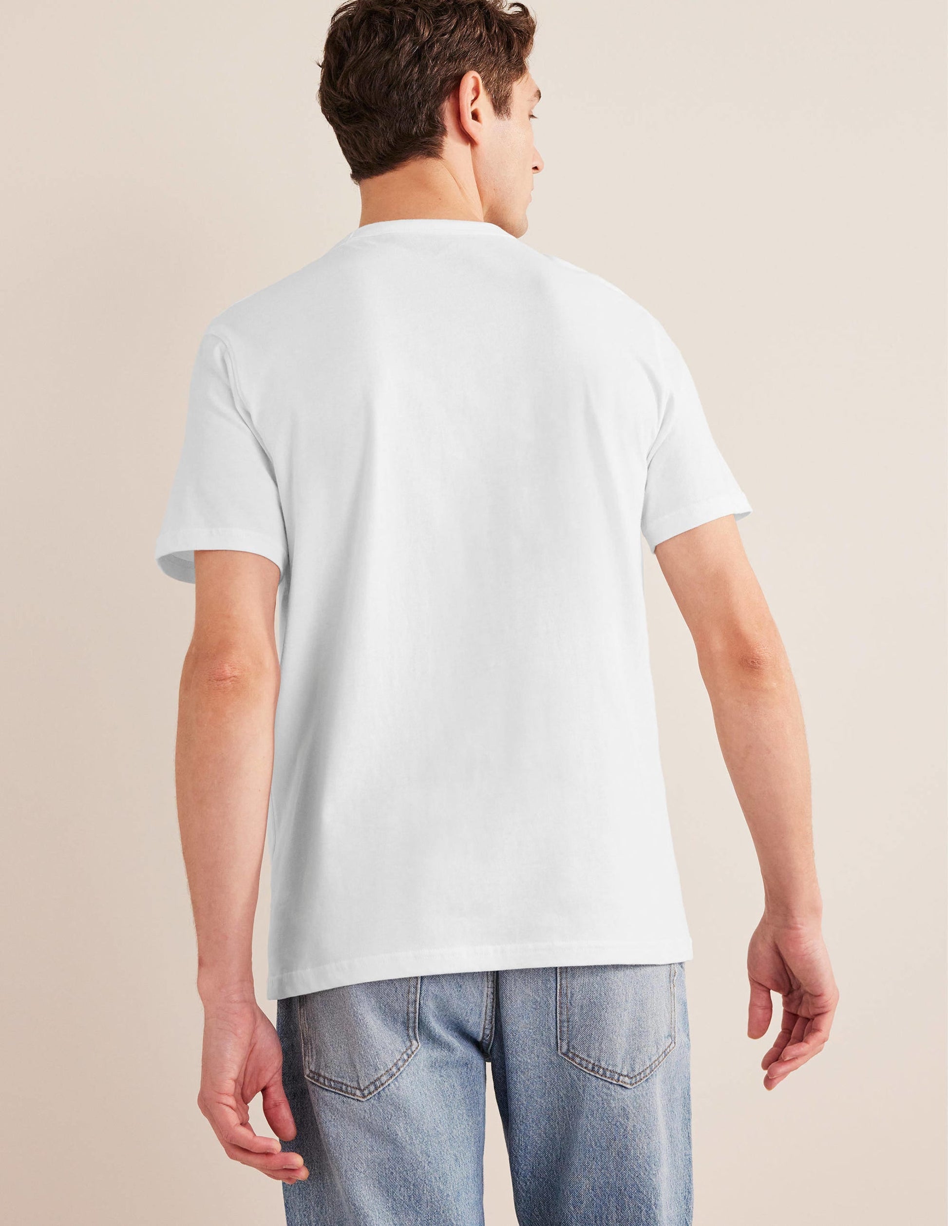 Slim Fit Classic T-Shirt-White-3