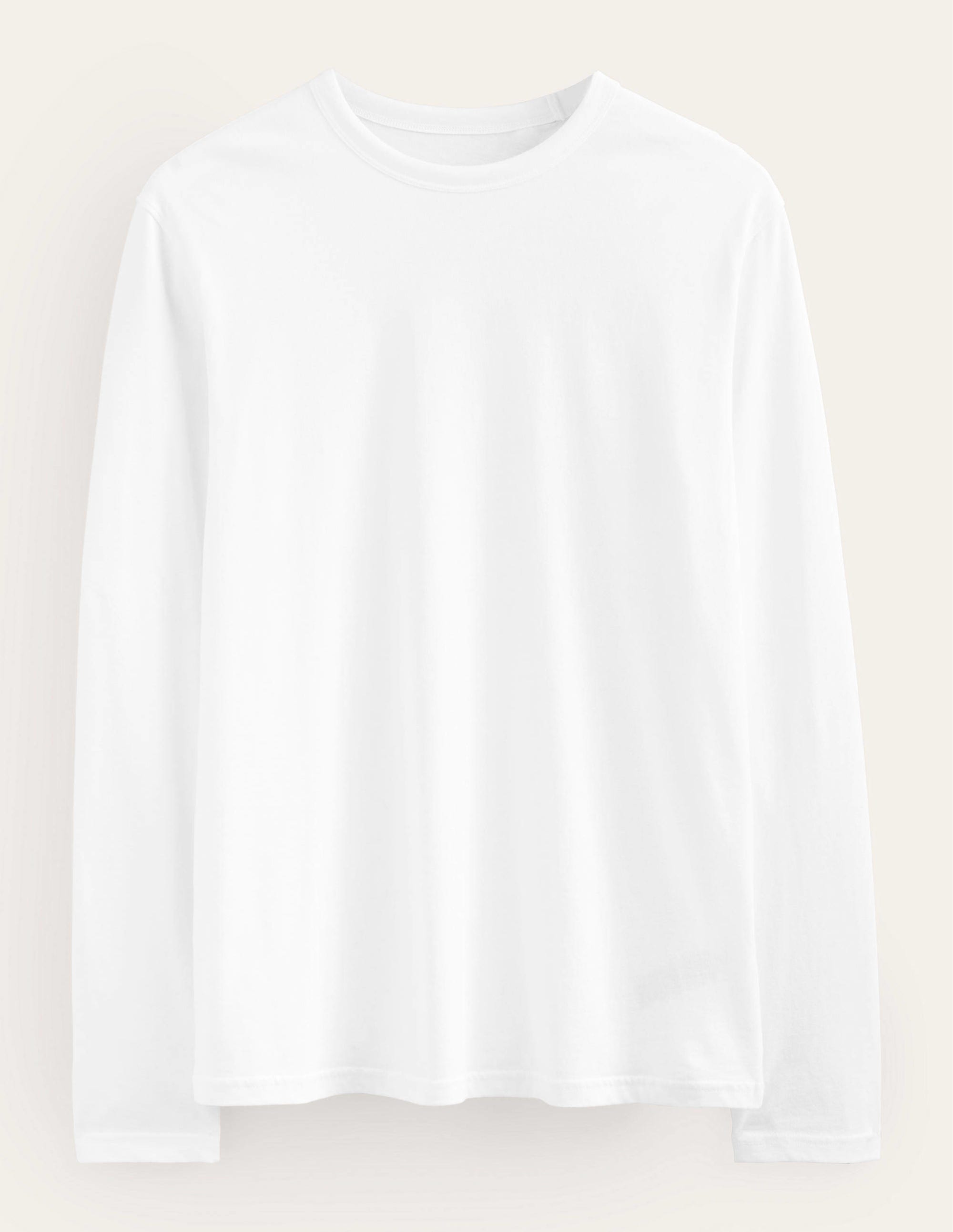 Slim Fit Long Sleeve T-shirt-White - Image 5