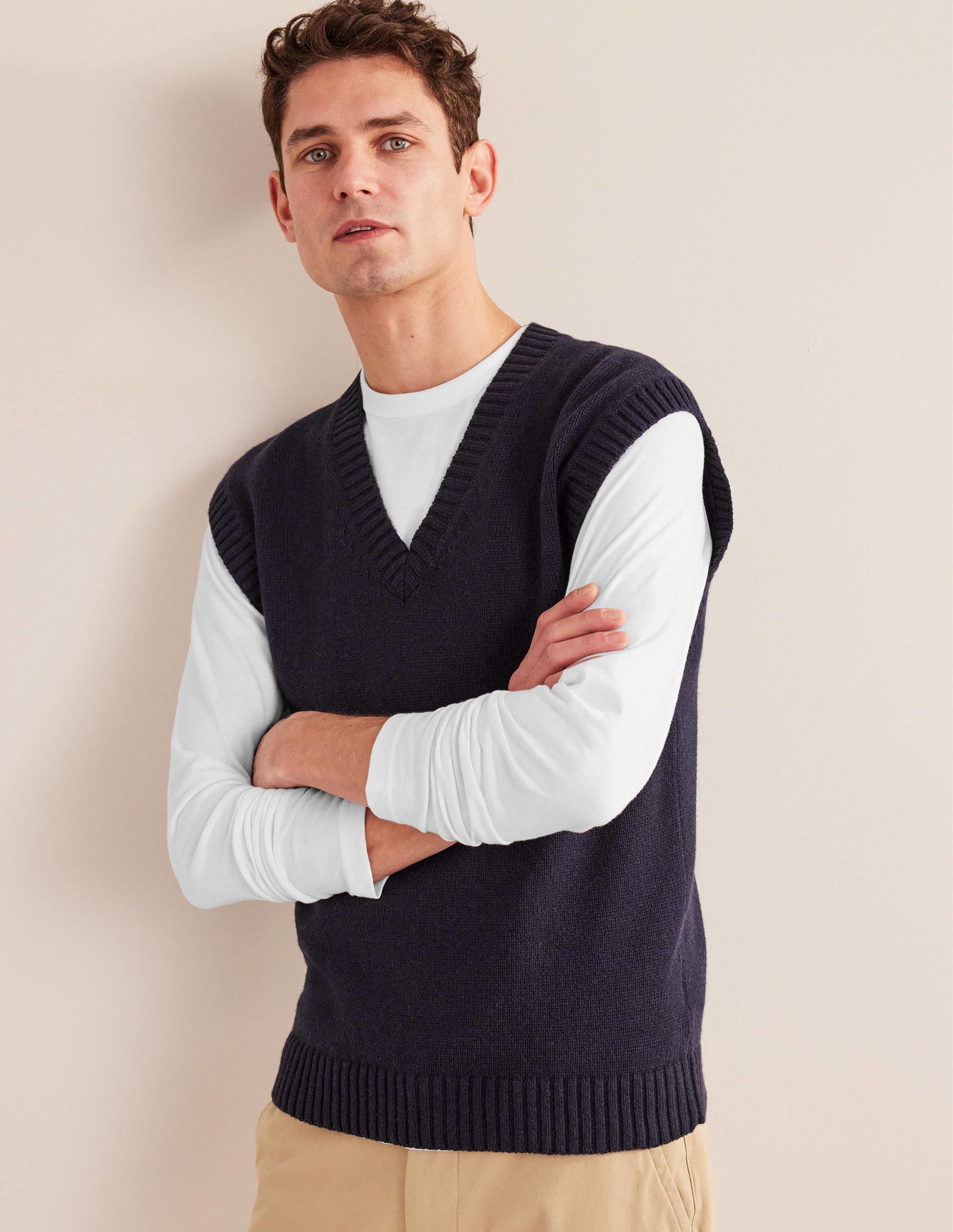 Slim Fit Long Sleeve T-shirt-White - Image 4