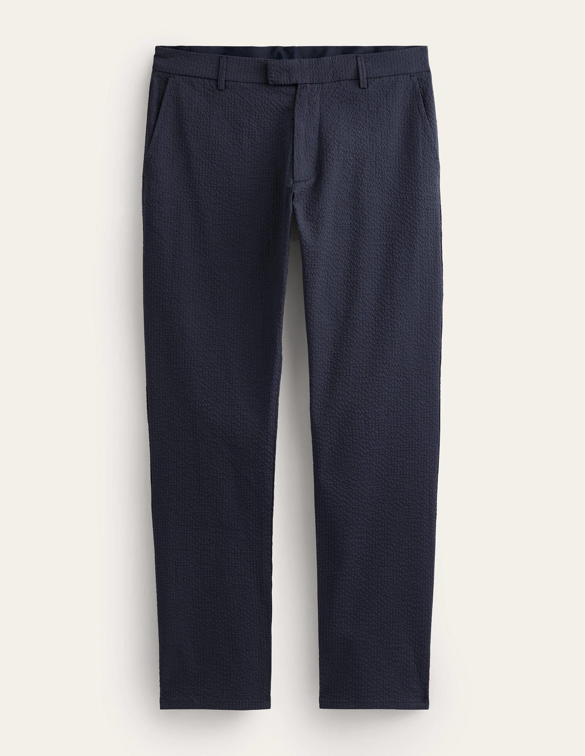 Smart Seersucker Trouser-Navy Seersucker-5