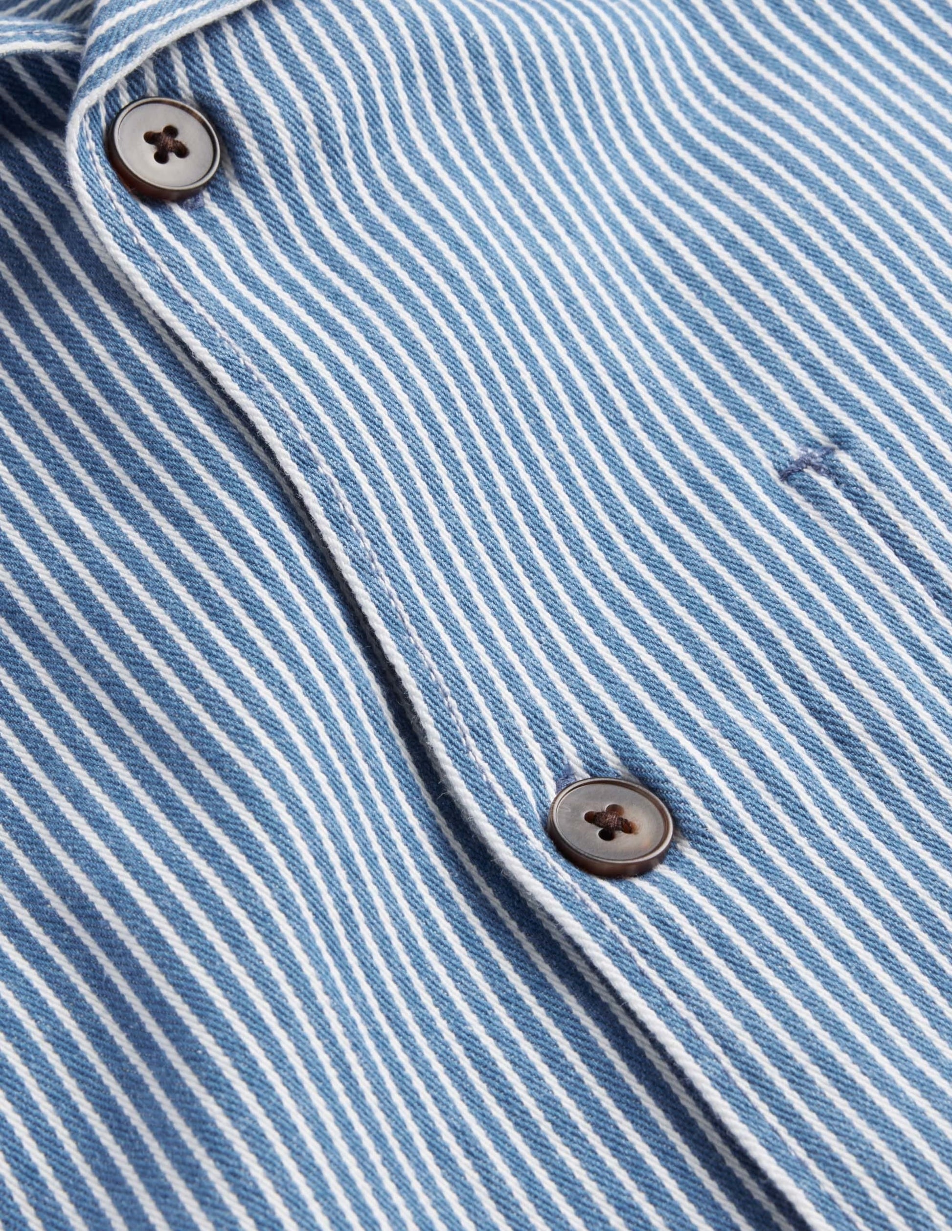 Twill Overshirt-Indigo Ticking-6