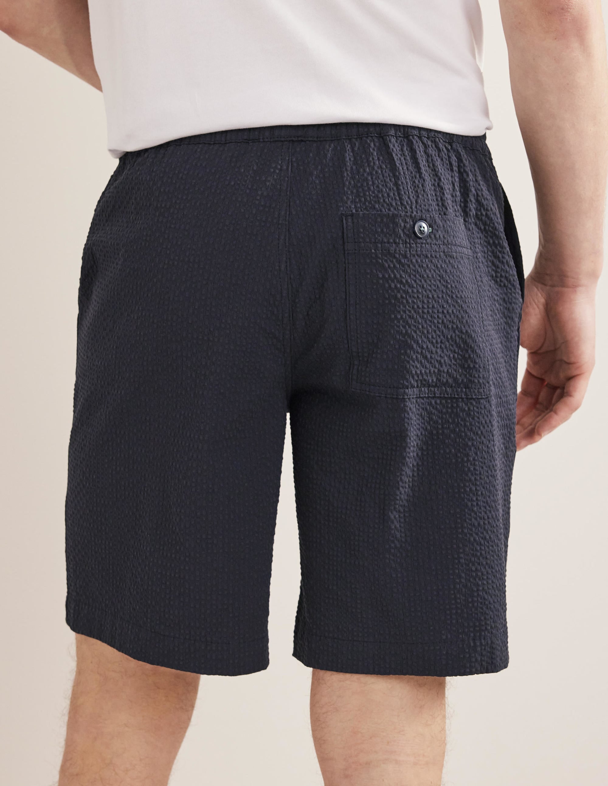 Patterned Shorts-Navy - Image 3