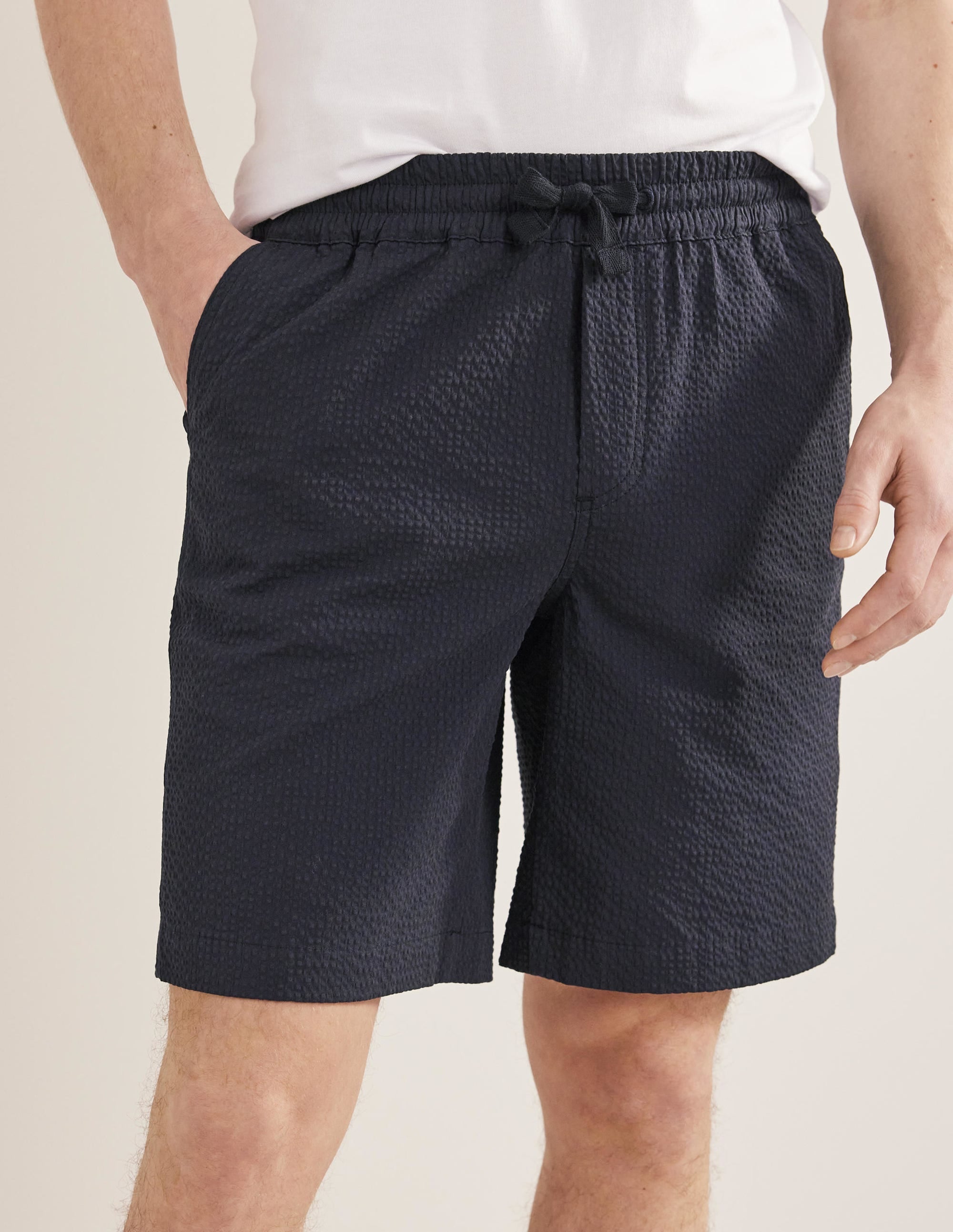 Patterned Shorts-Navy - Image 4