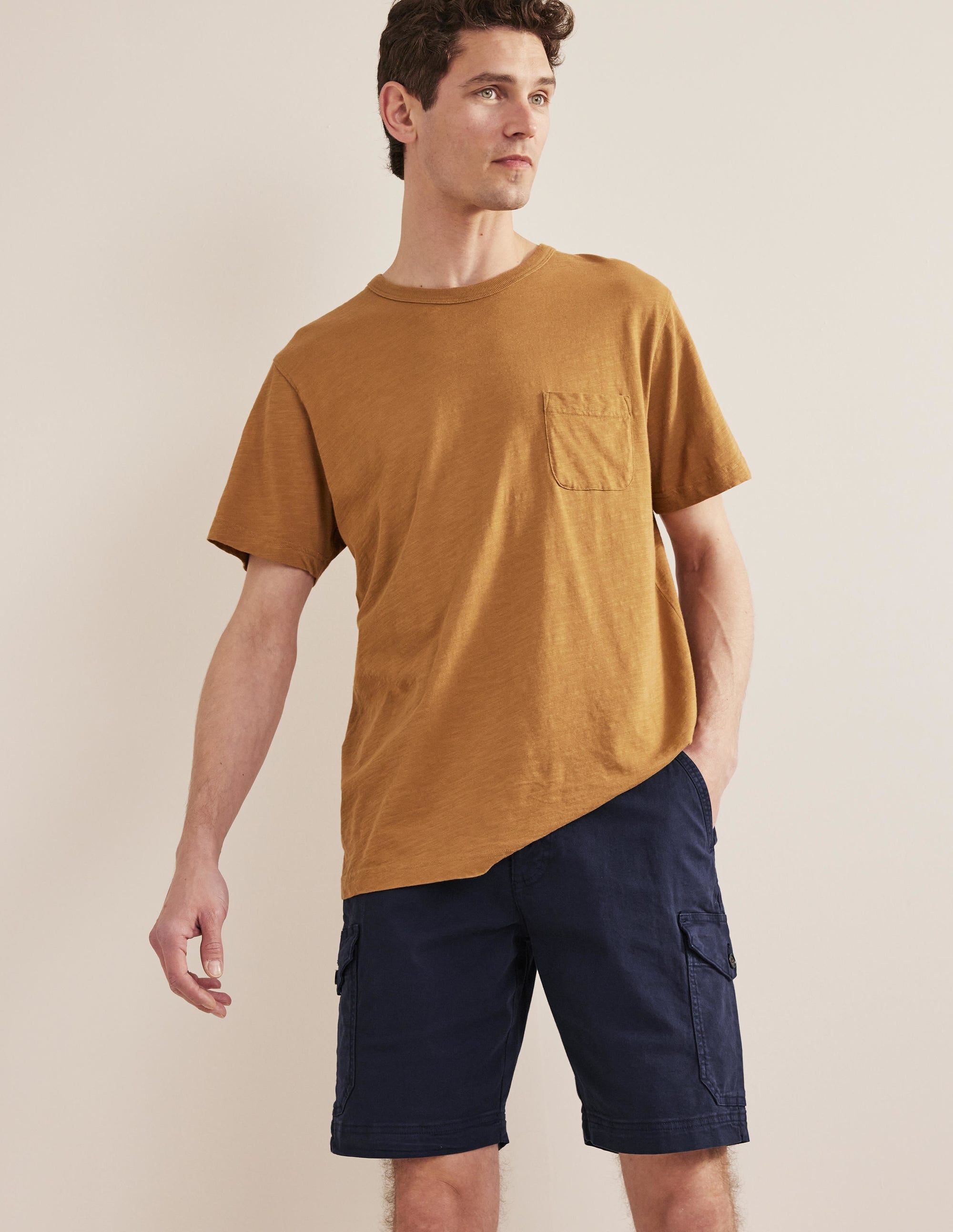 Garment Dye Cargo Shorts-French Navy - Image 1