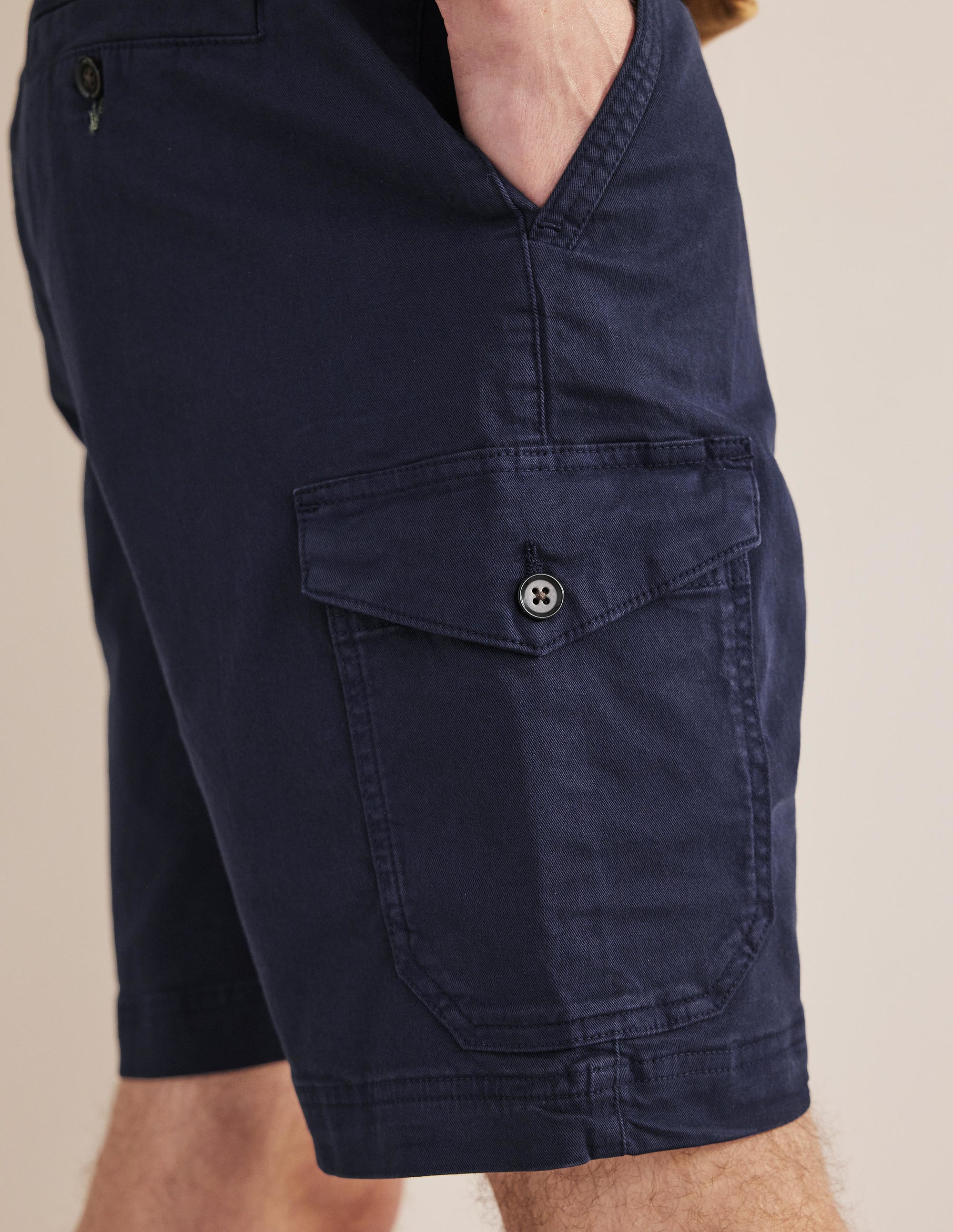 Garment Dye Cargo Shorts-French Navy - Image 2