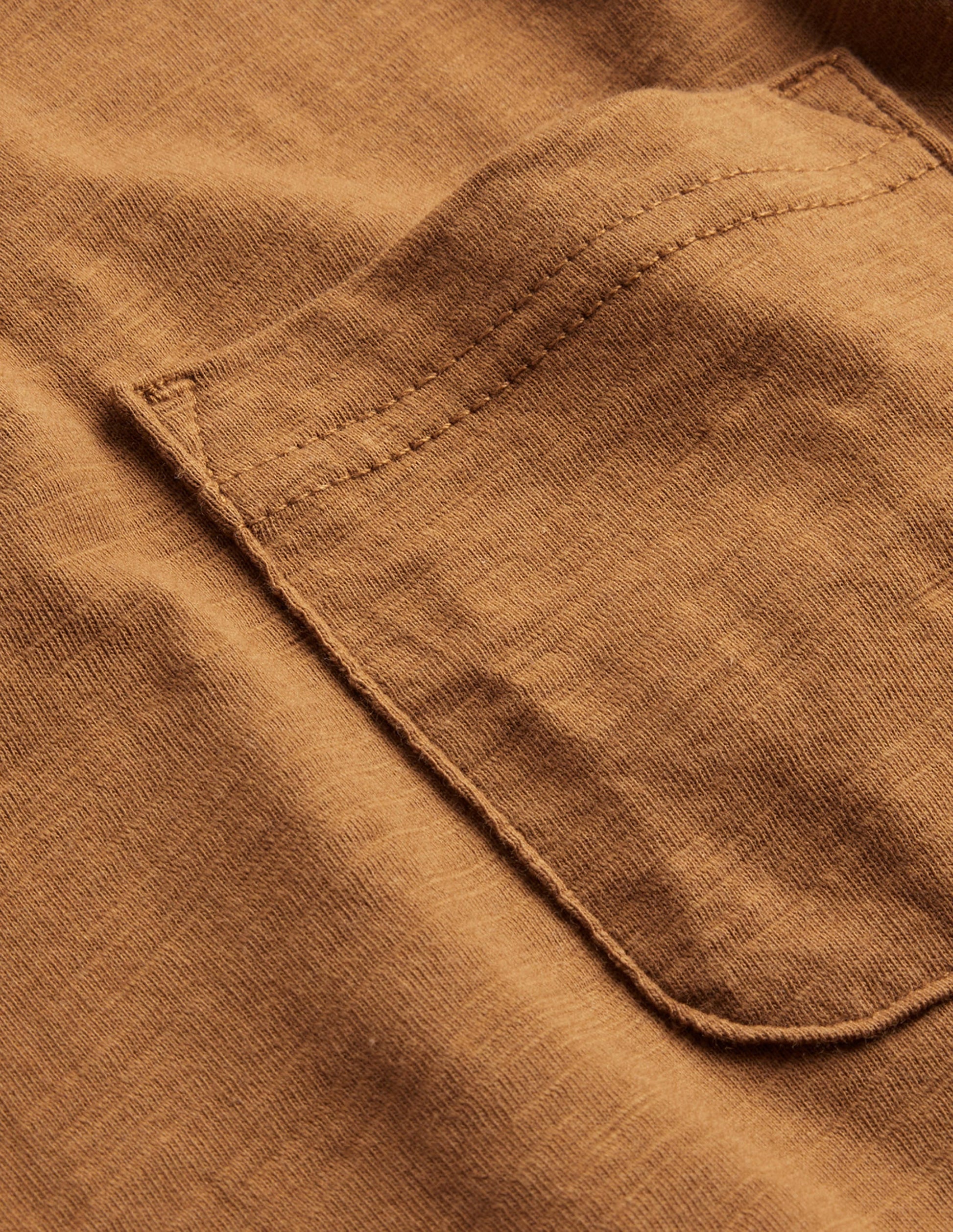 Slub Jersey Short Sleeve Polo-Teddy Bear Brown-6