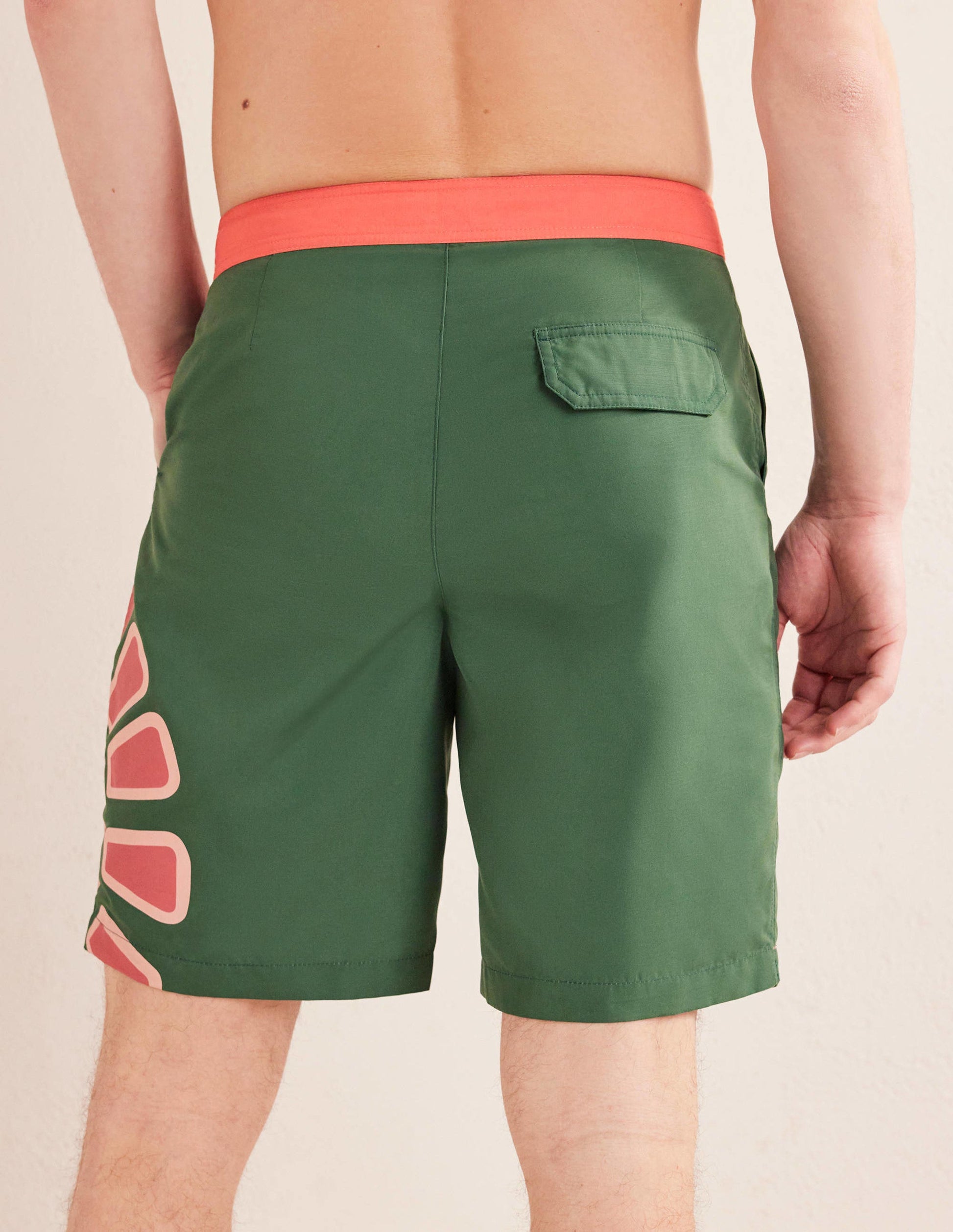 Fixed Waist Board Short-Palm Leaf Sun-3