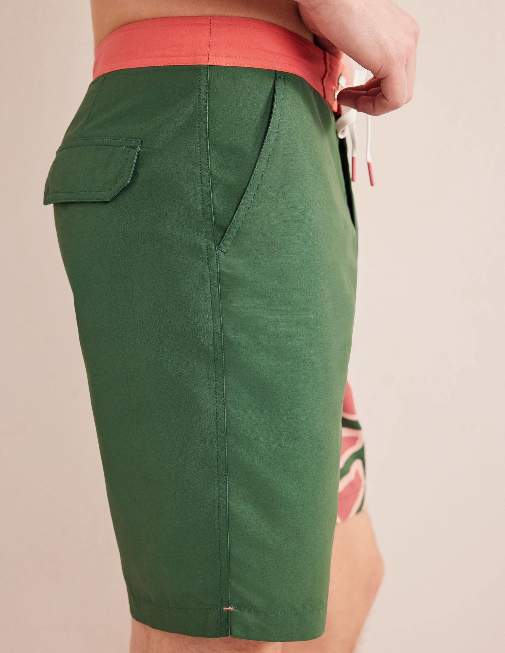 Fixed Waist Board Short-Palm Leaf Sun-4