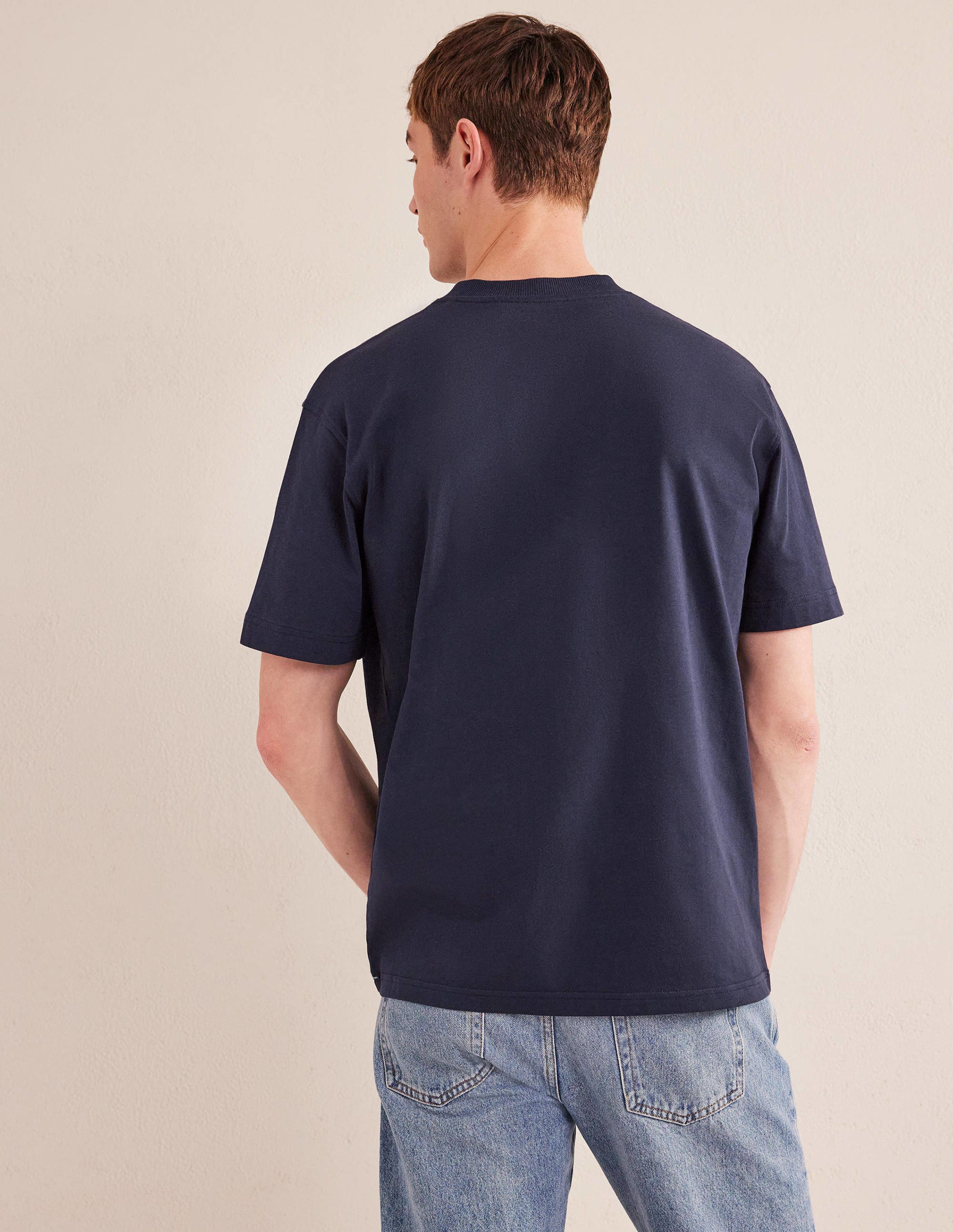 Relaxed Short Sleeve T-shirt-Navy - Image 3