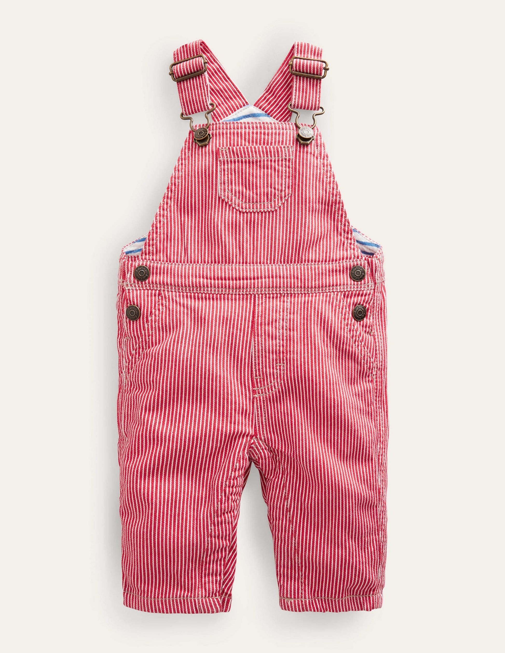 Patch Pocket Dungarees-Rockabilly Red Ticking-1