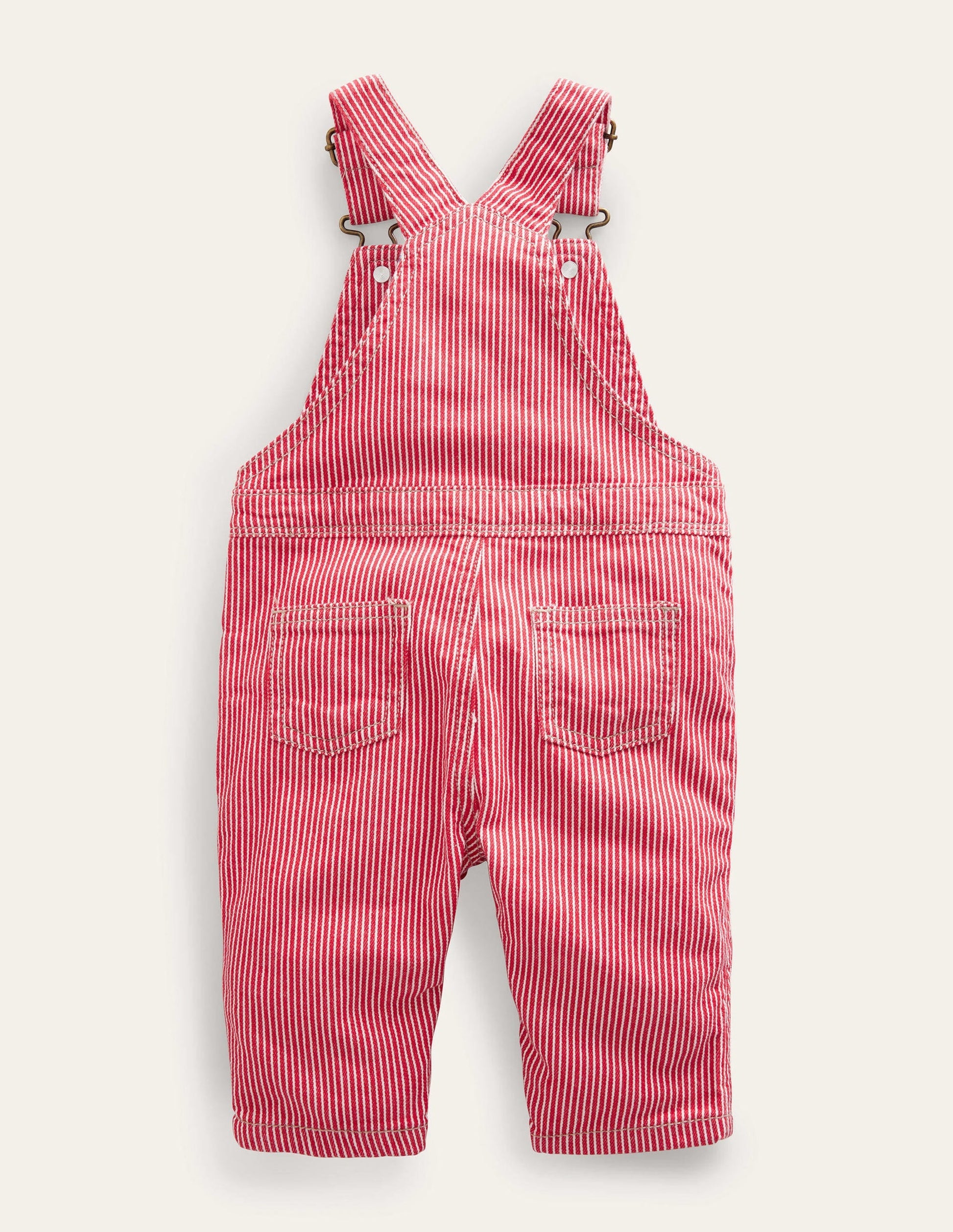 Patch Pocket Dungarees-Rockabilly Red Ticking-2