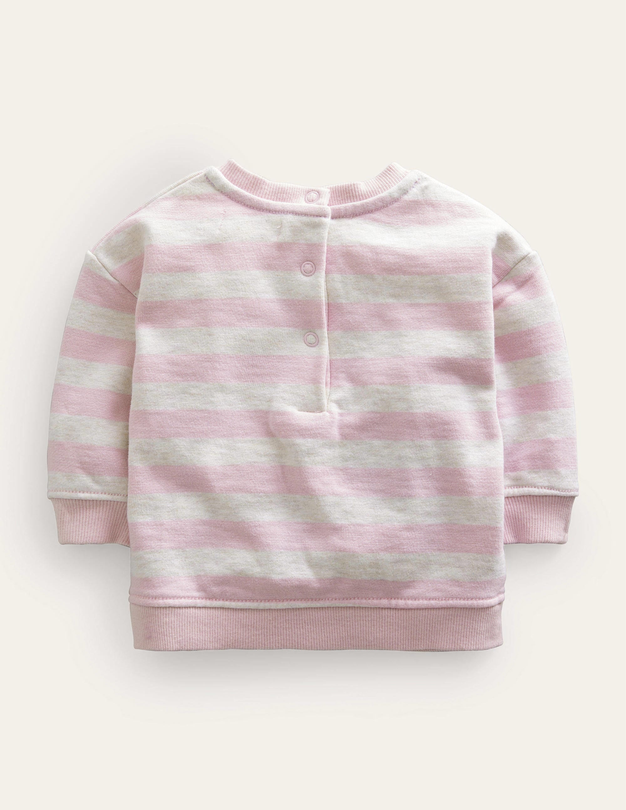 Stripy Sweatshirt-Oatmeal/Pink - Image 2