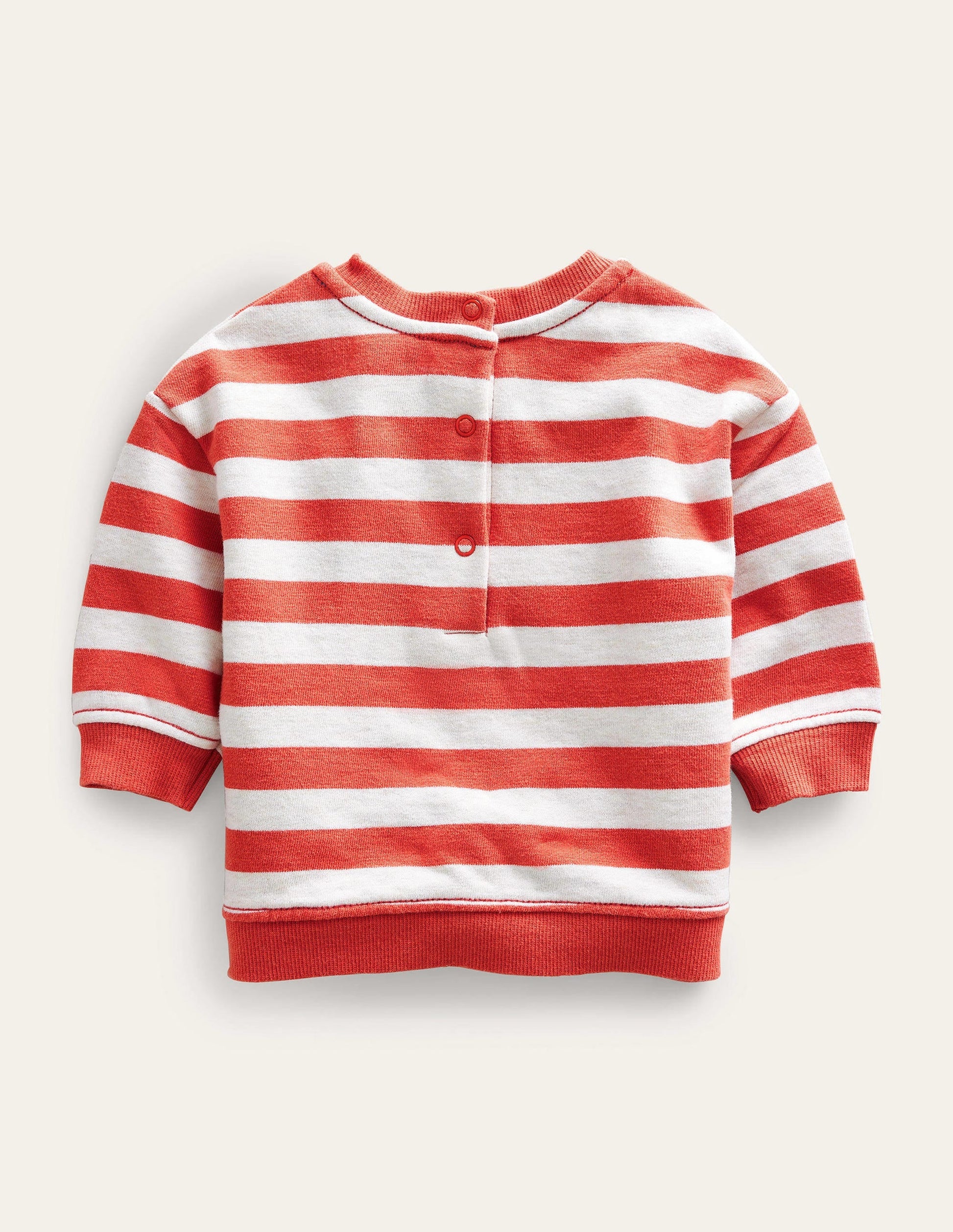 Stripy Sweatshirt-Oatmeal/Red-2