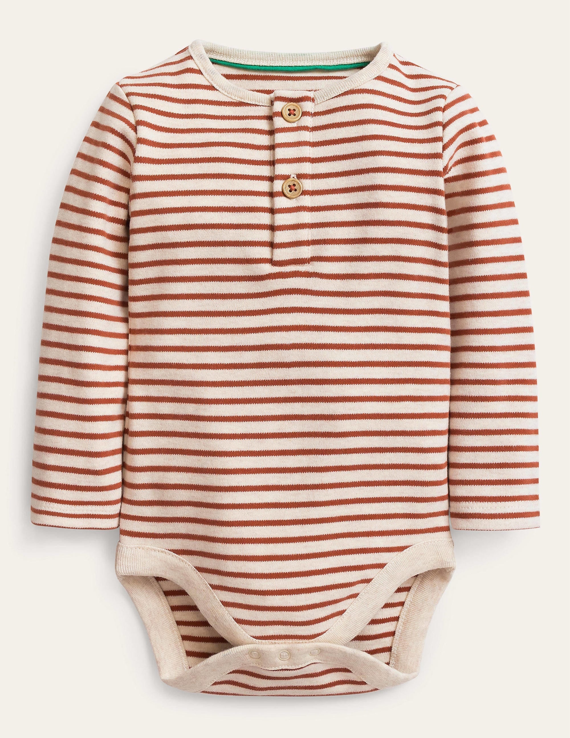 Cosy Henley Body-Oatmeal/Roasted Chestnut - Image 1