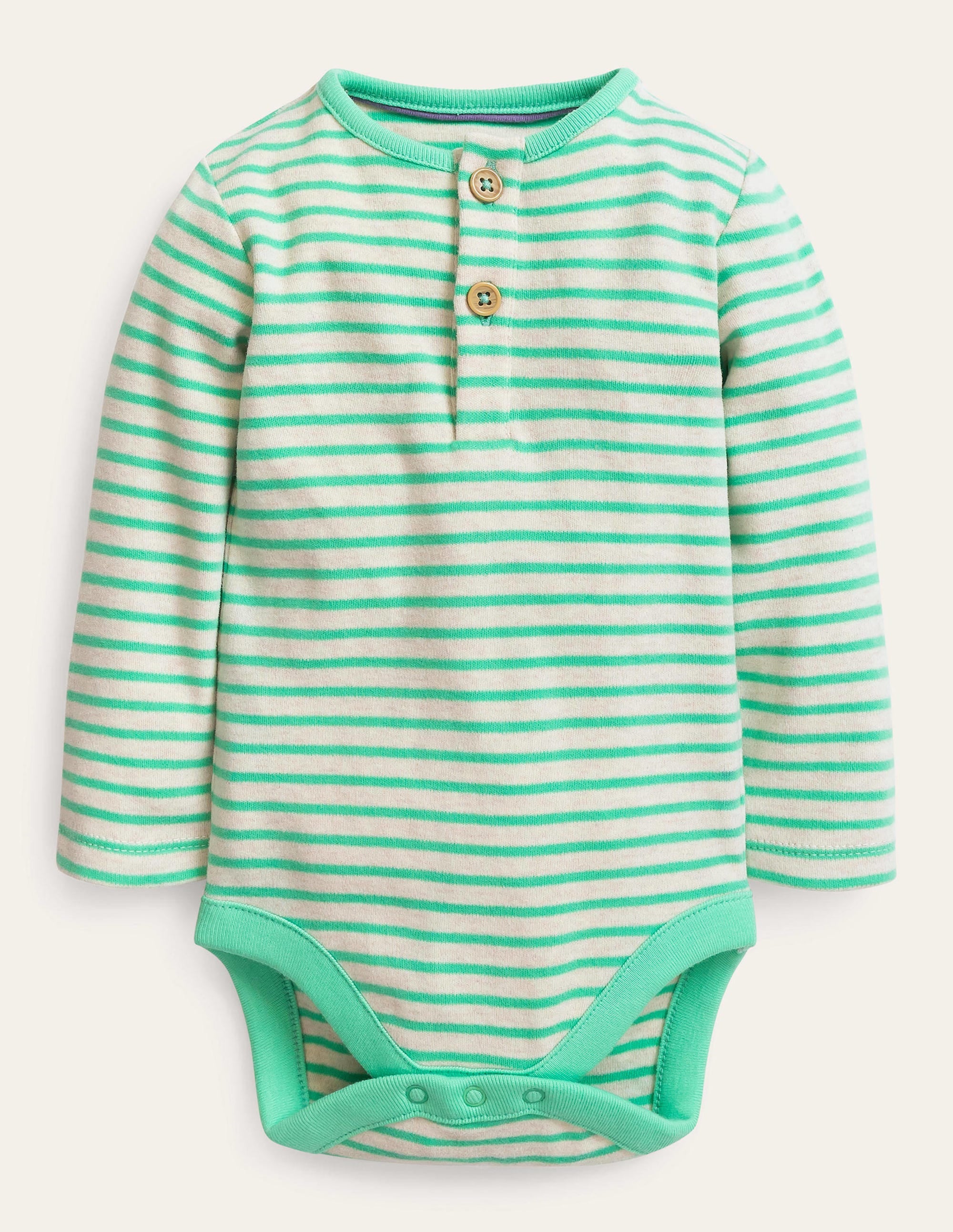 Cosy Henley Body-Oatmeal/Hot Spring - Image 1