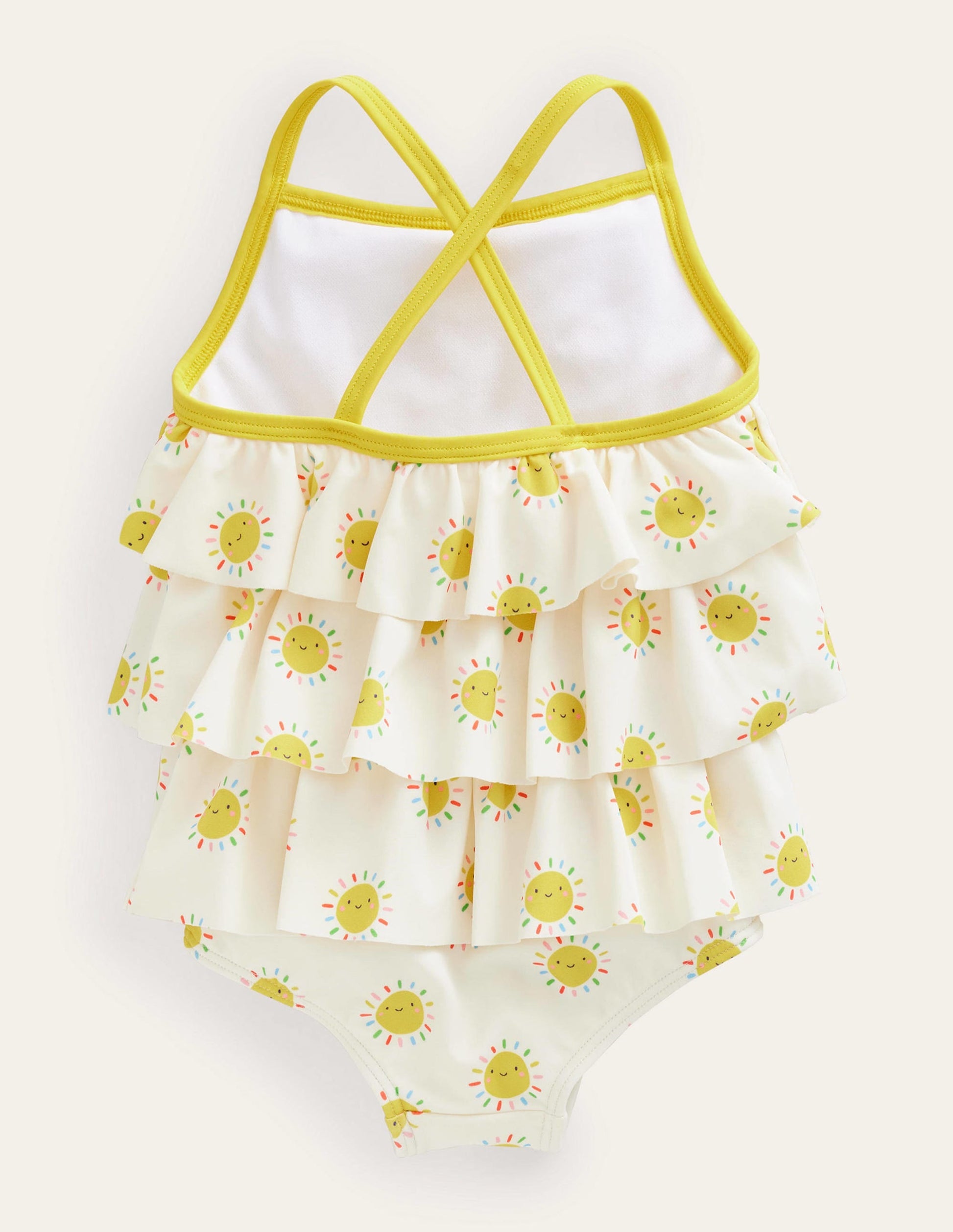 Tiered Frilly Swimsuit-Multi Rainbow Suns-2