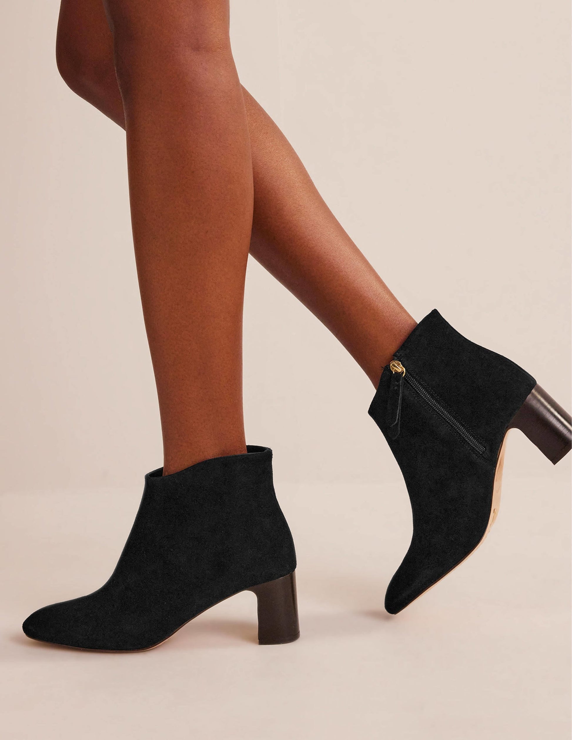 Suede Ankle Boots-Black-3