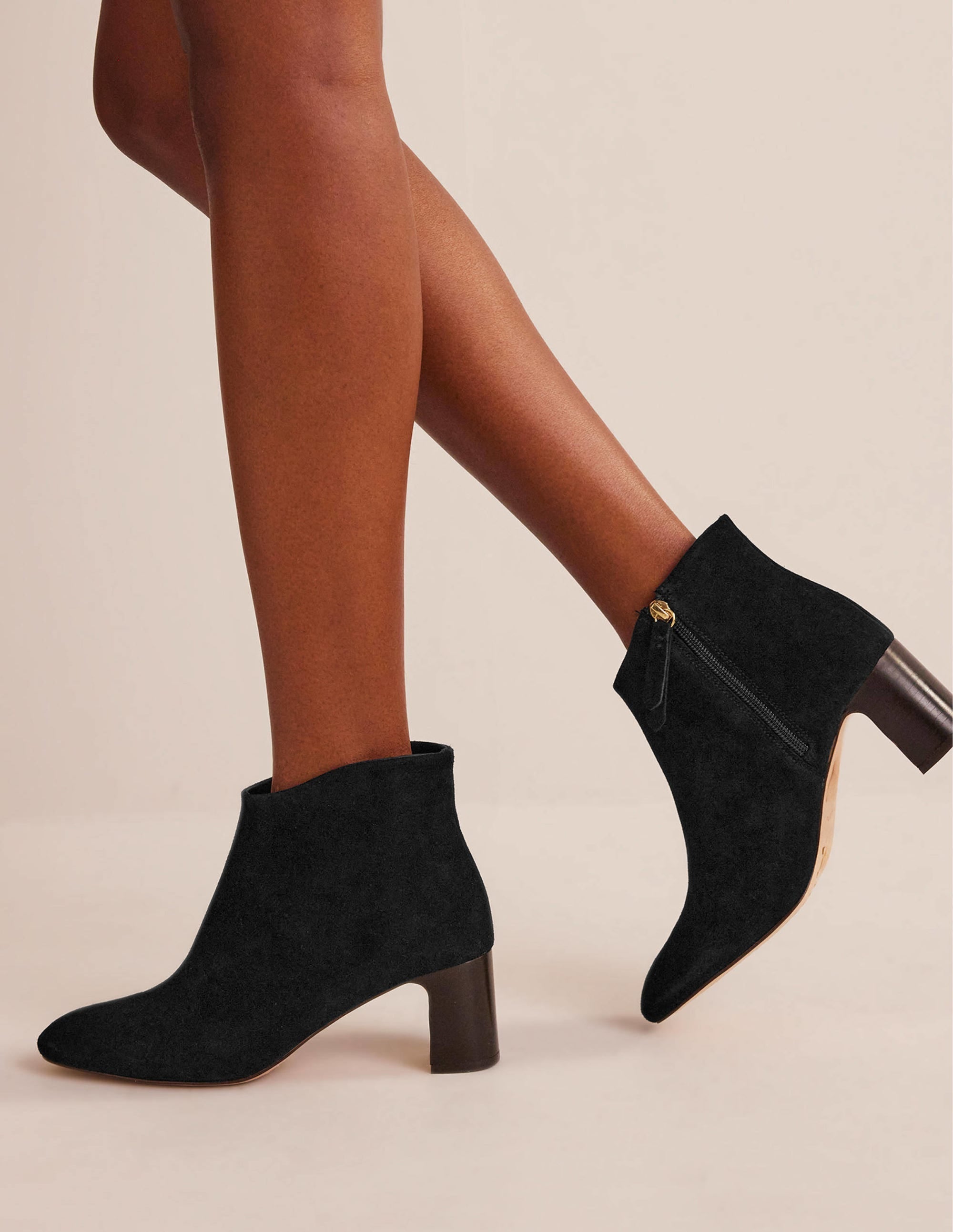 Suede Ankle Boots-Black - Image 3