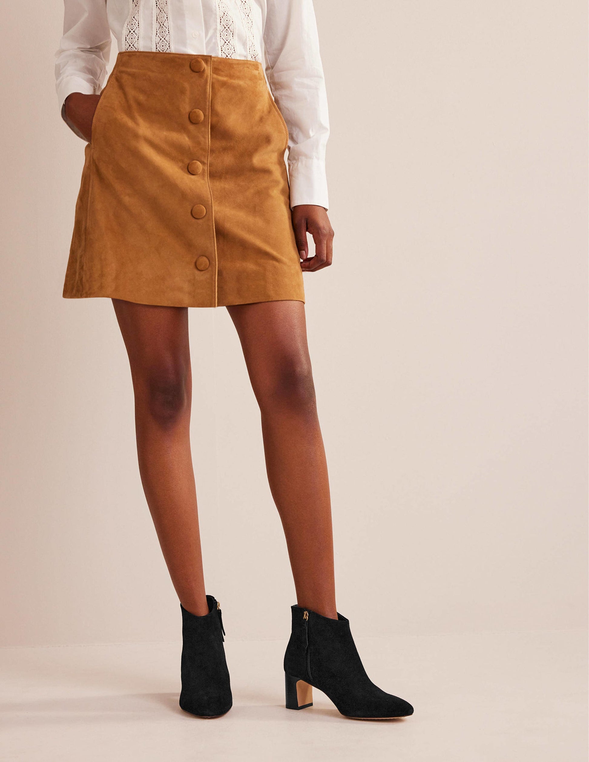 Suede Ankle Boots-Black-4