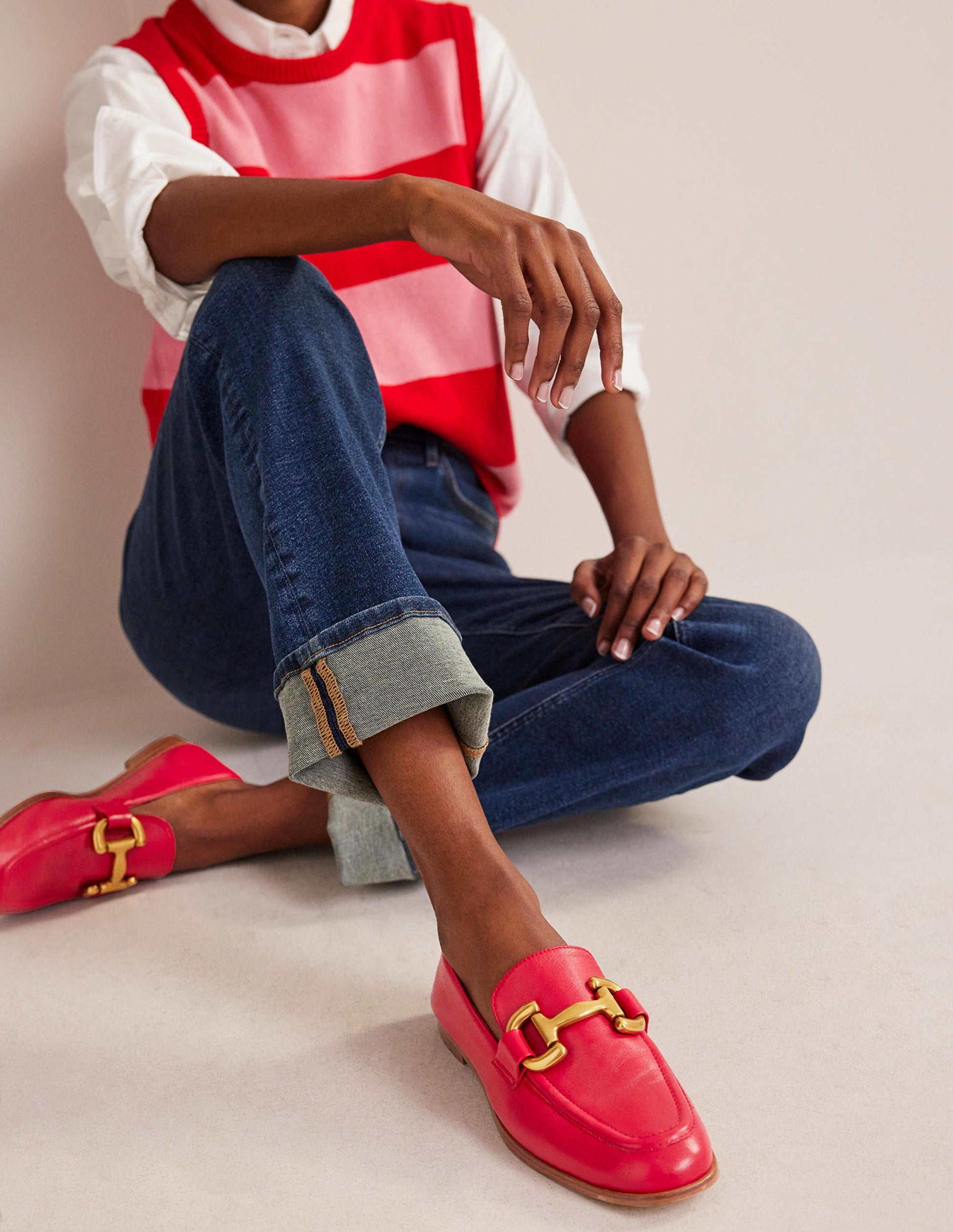 Iris Snaffle Loafers-Pillarbox Red-1