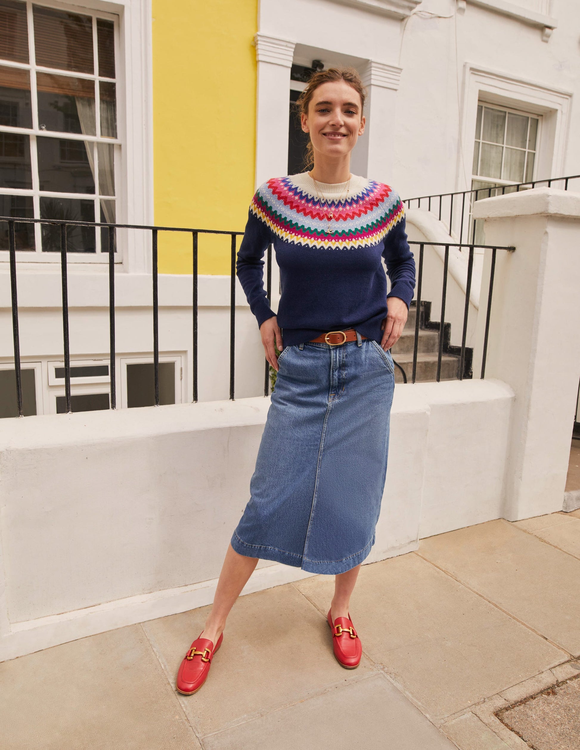 Iris Snaffle Loafers-Pillarbox Red-6