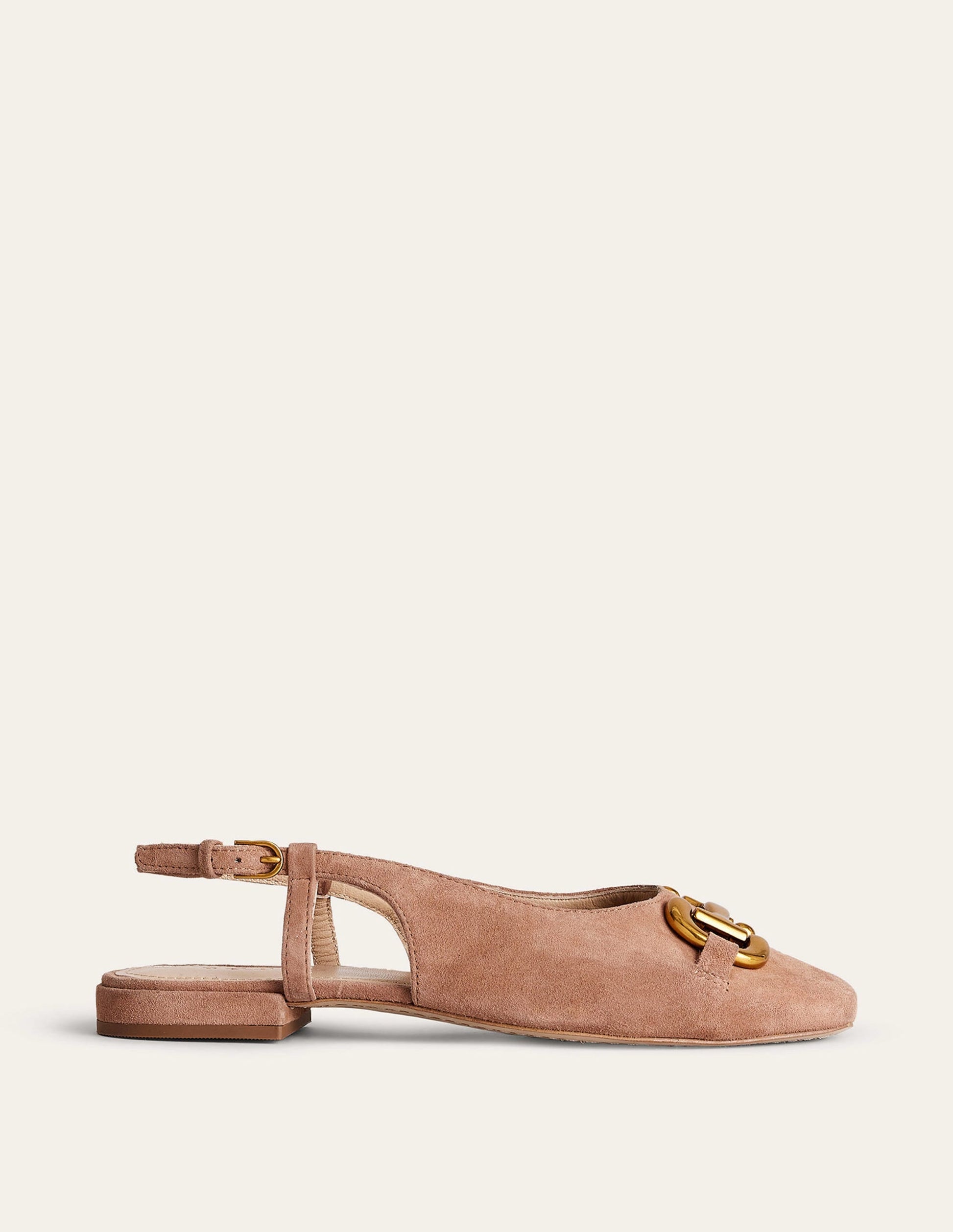 Iris Snaffle Slingback Flats-Ginger Snap Suede-2