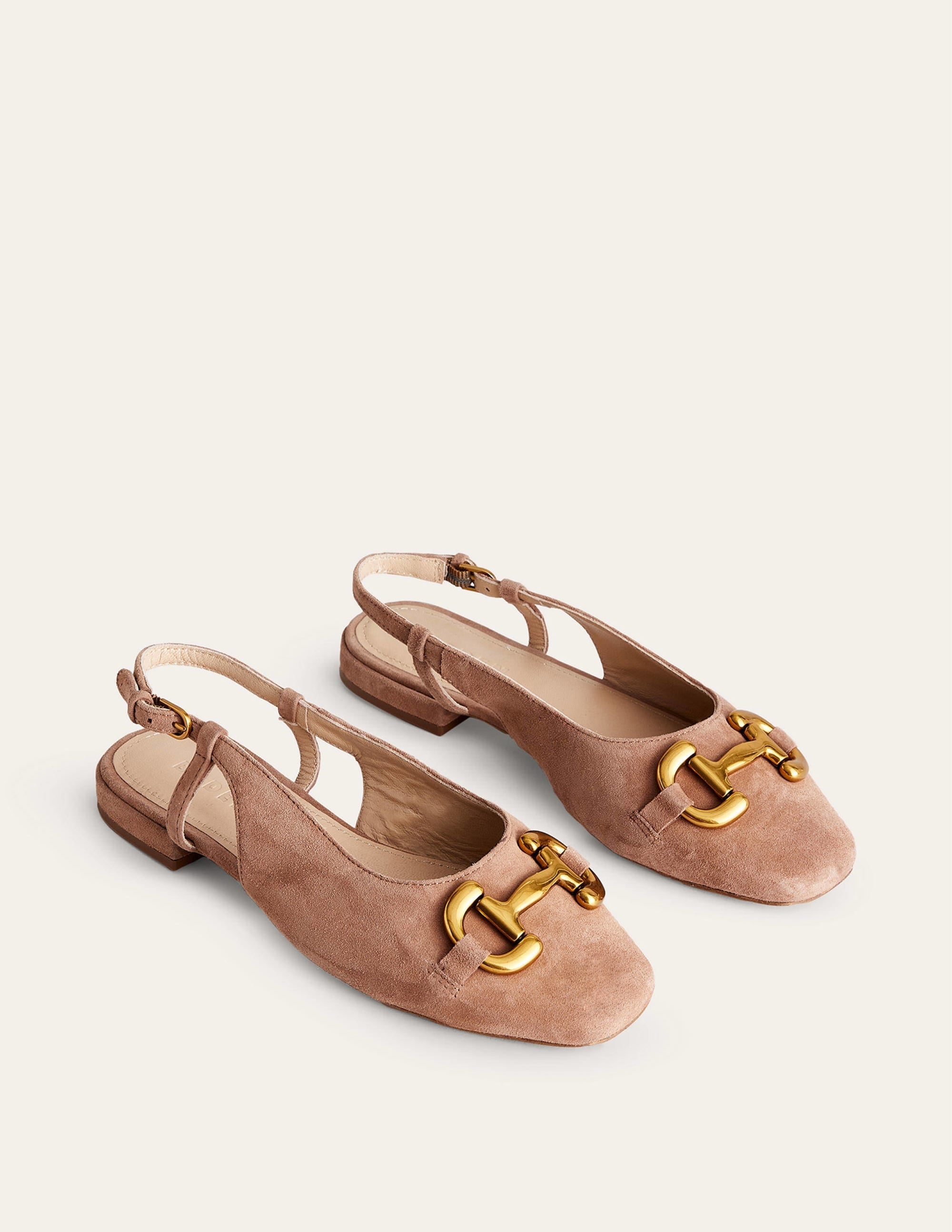 Iris Snaffle Slingback Flats-Ginger Snap Suede - Image 3