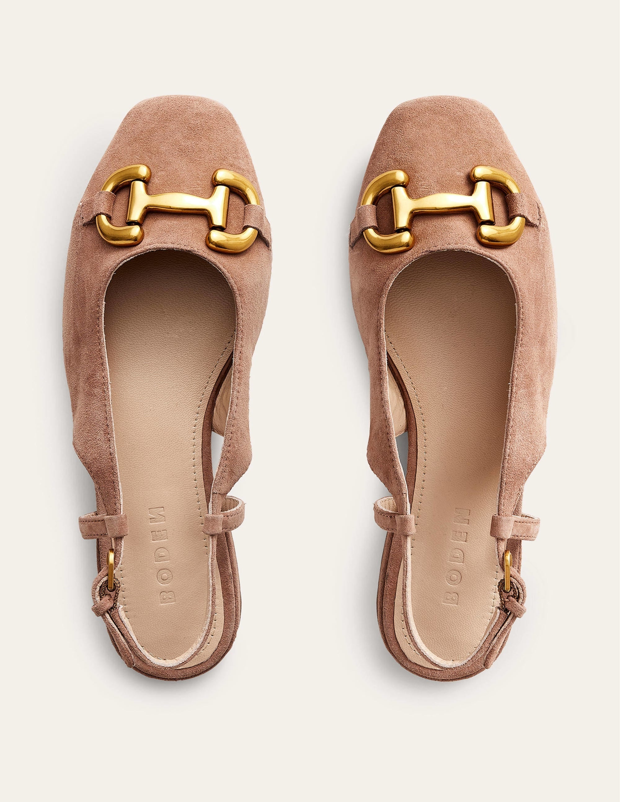 Iris Snaffle Slingback Flats-Ginger Snap Suede - Image 5