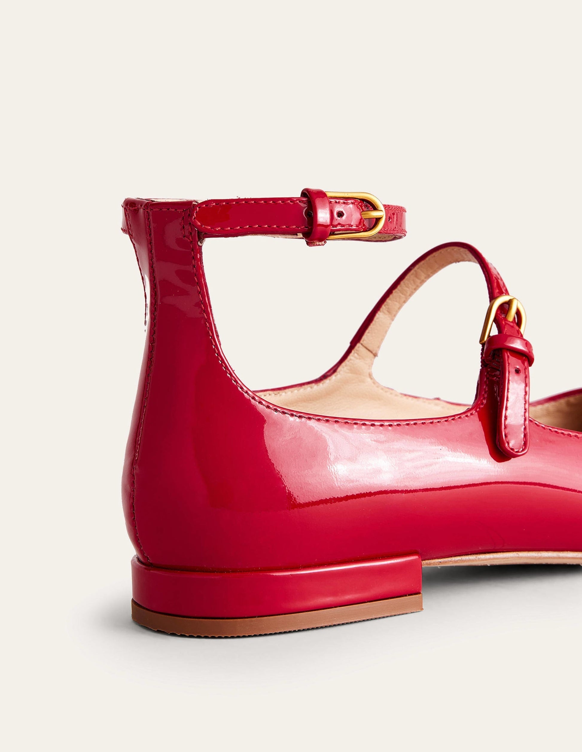 Double-Strap Mary Jane Shoes-Hot Pepper Patent-4