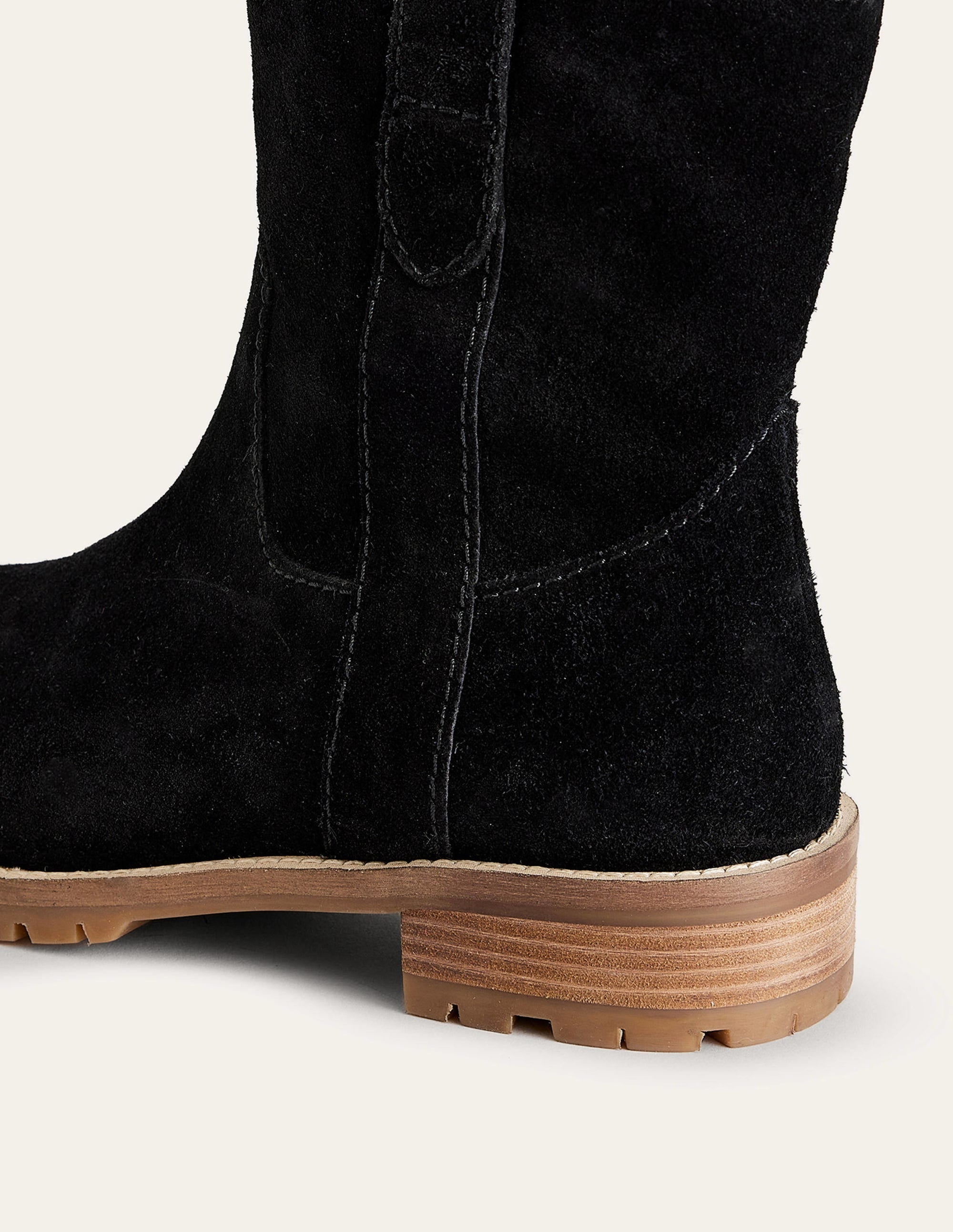 Western Suede Ankle Boots-Black Suede - Image 3