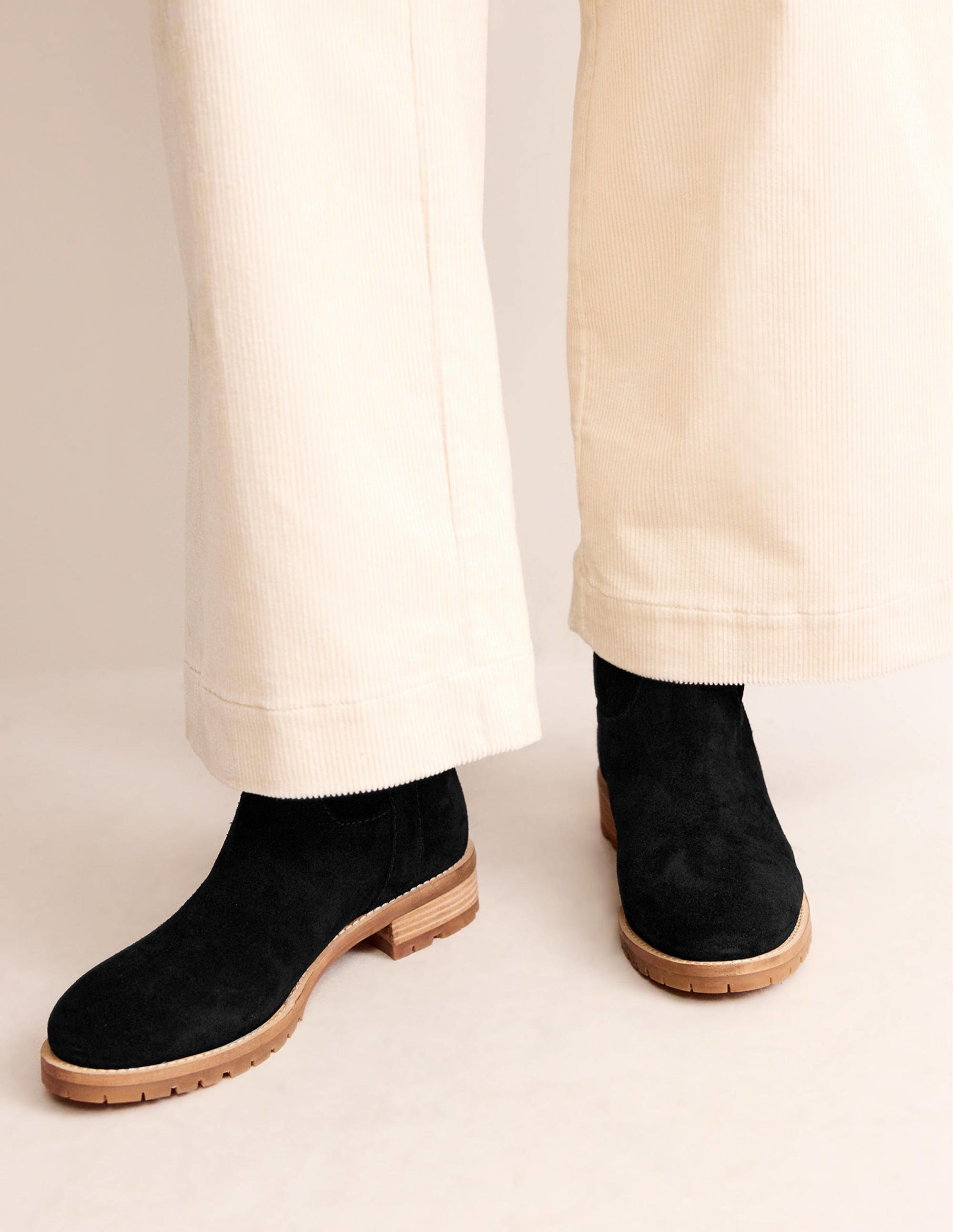 Western Suede Ankle Boots-Black Suede - Image 4