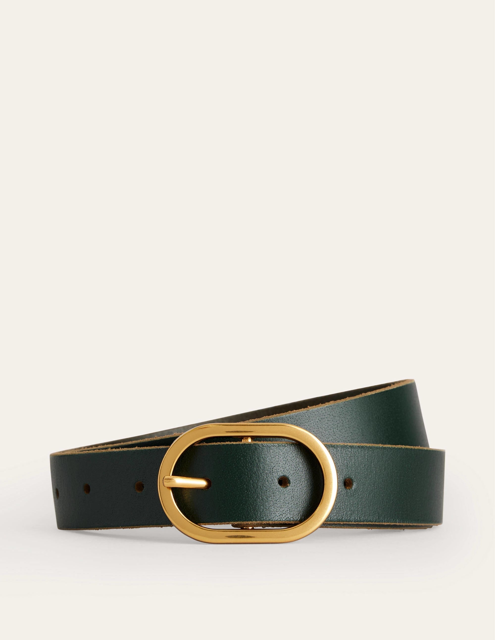 Classic Leather Belt-Dark Green - Image 2