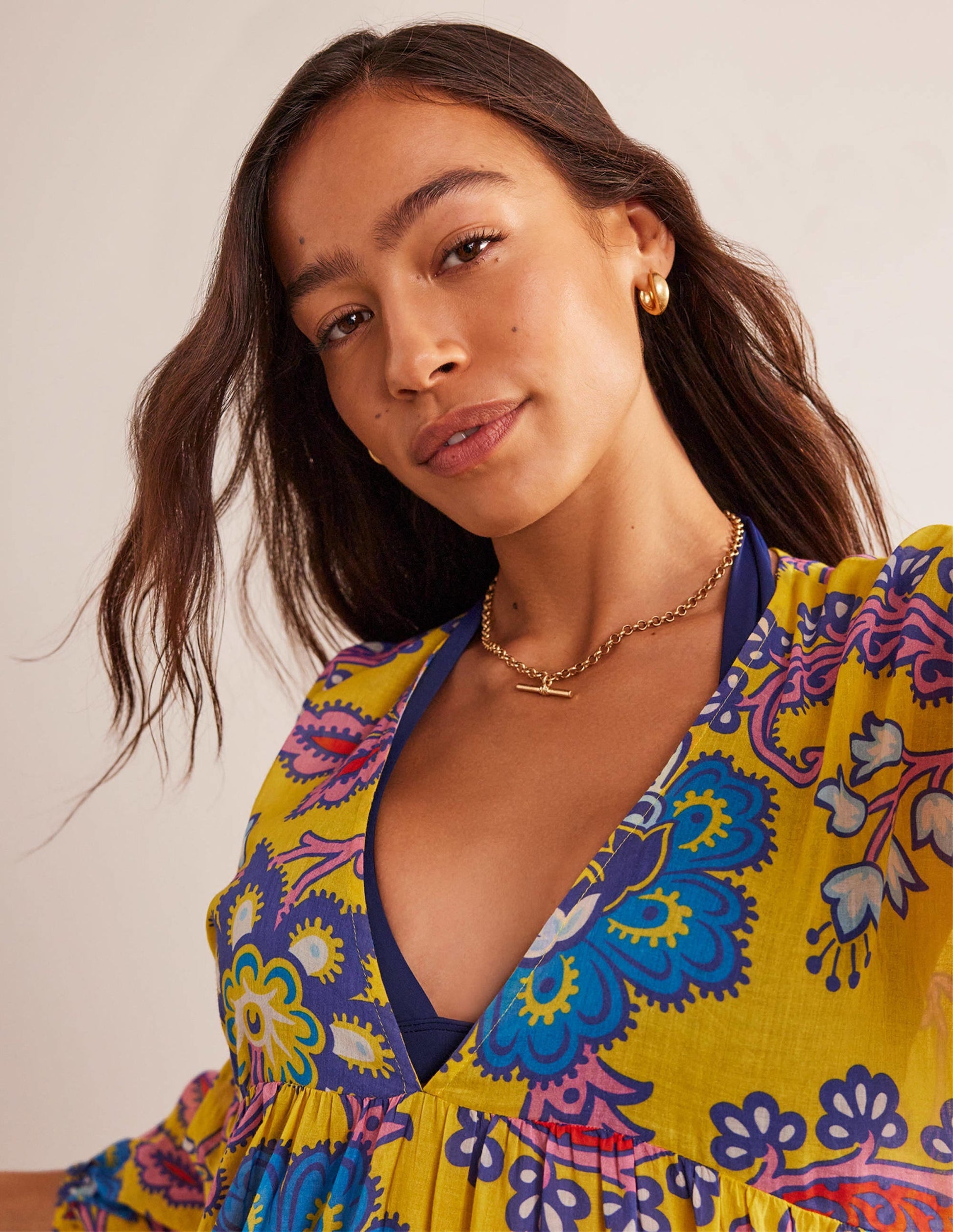 Sarah Maxi Kaftan Dress-Wasp, Meadow-4
