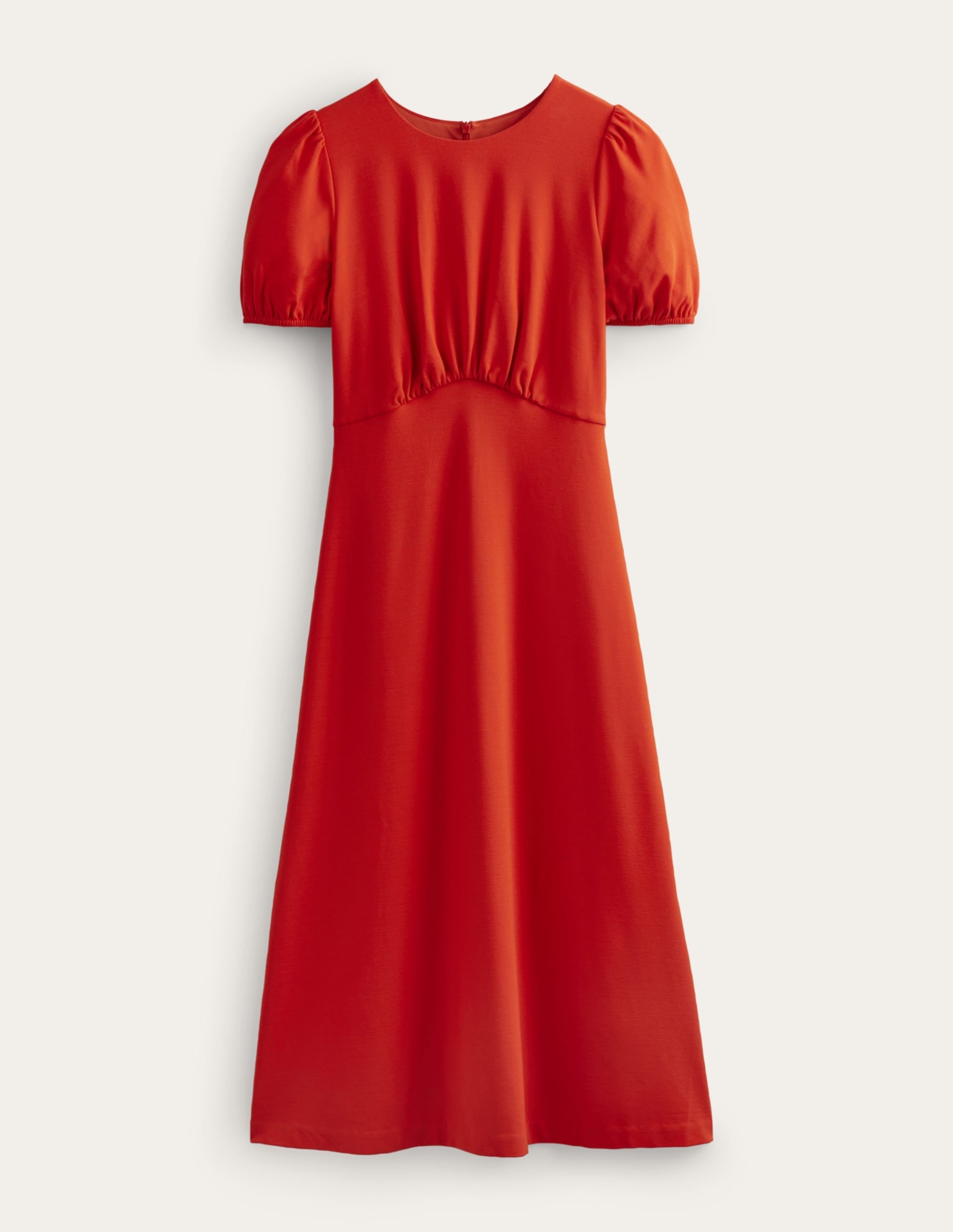 Nancy Ponte Midi Dress-Fiesta Orange - Image 7