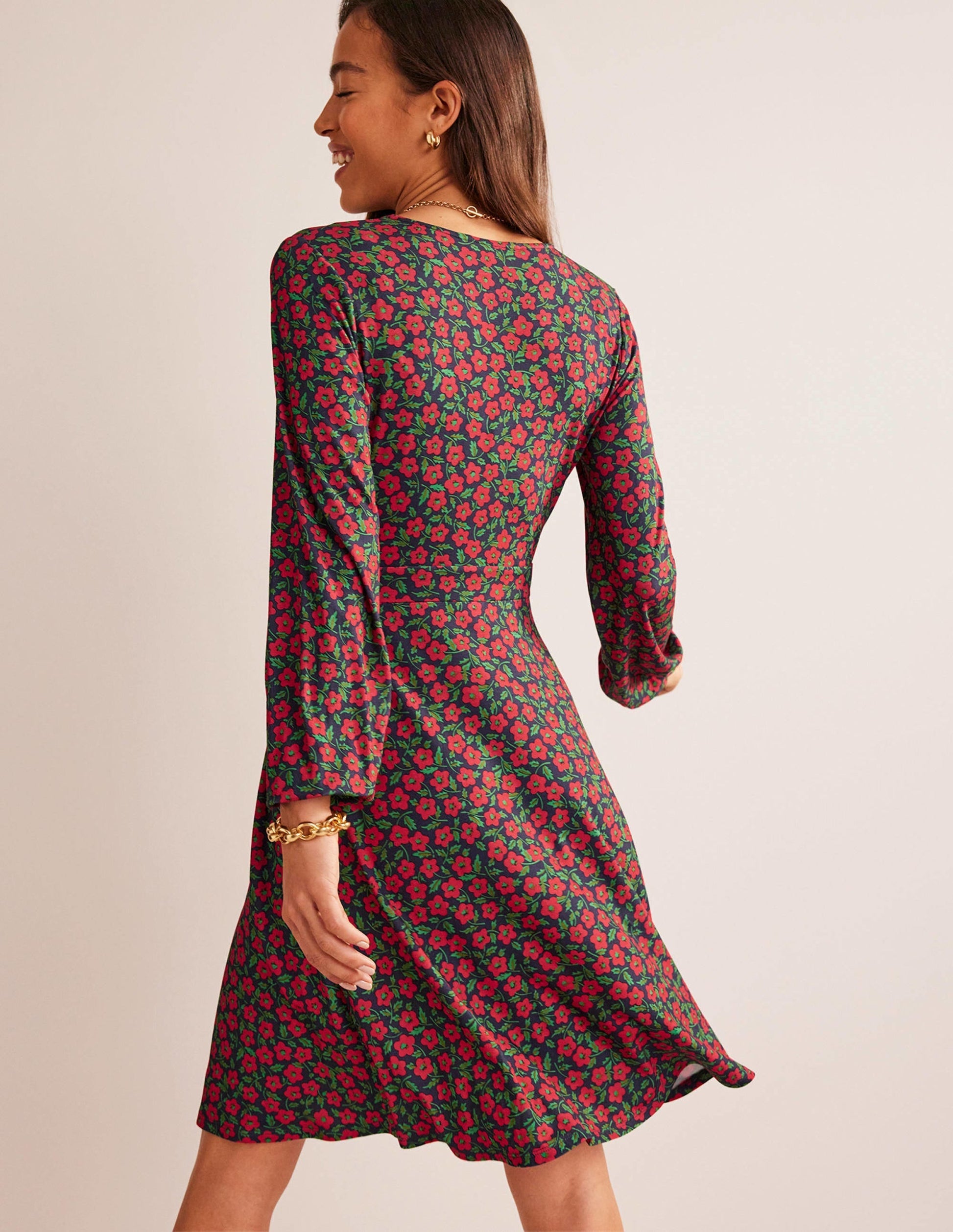 Willow Jersey Dress-Hot Pepper, Petal Pop-3