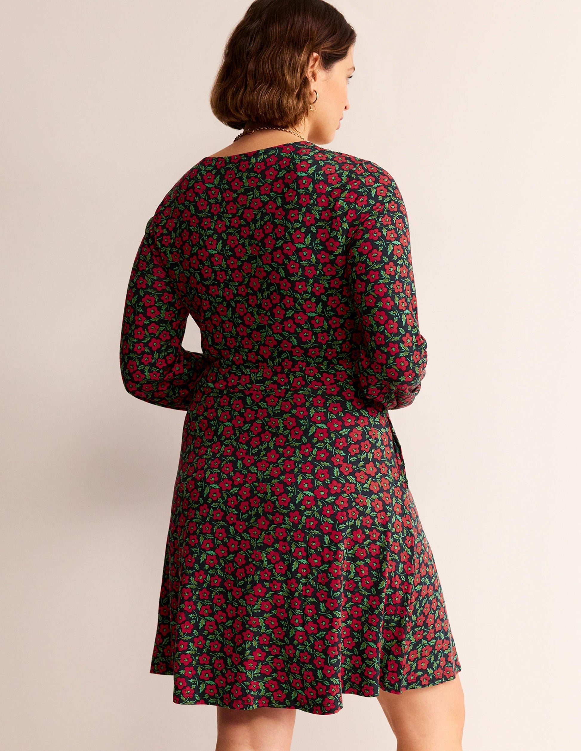 Willow Jersey Dress-Hot Pepper, Petal Pop-6