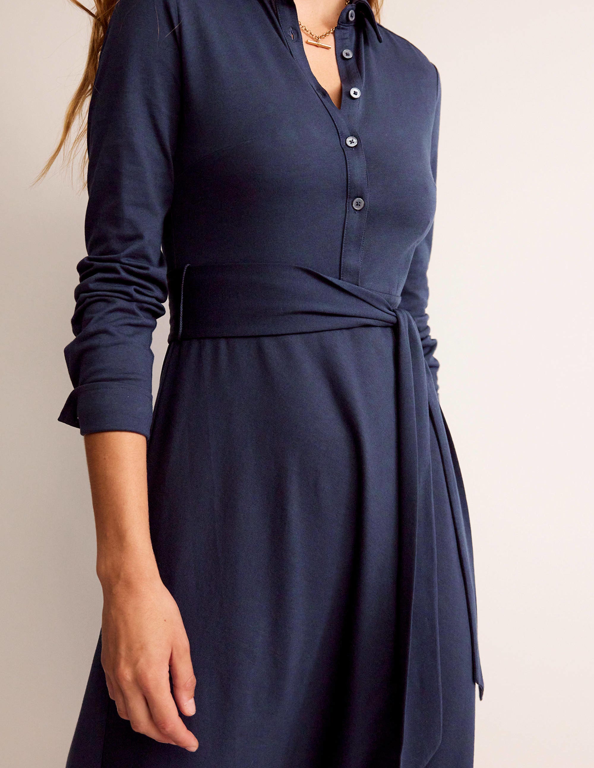Laura Jersey Midi Shress-Navy - Image 2