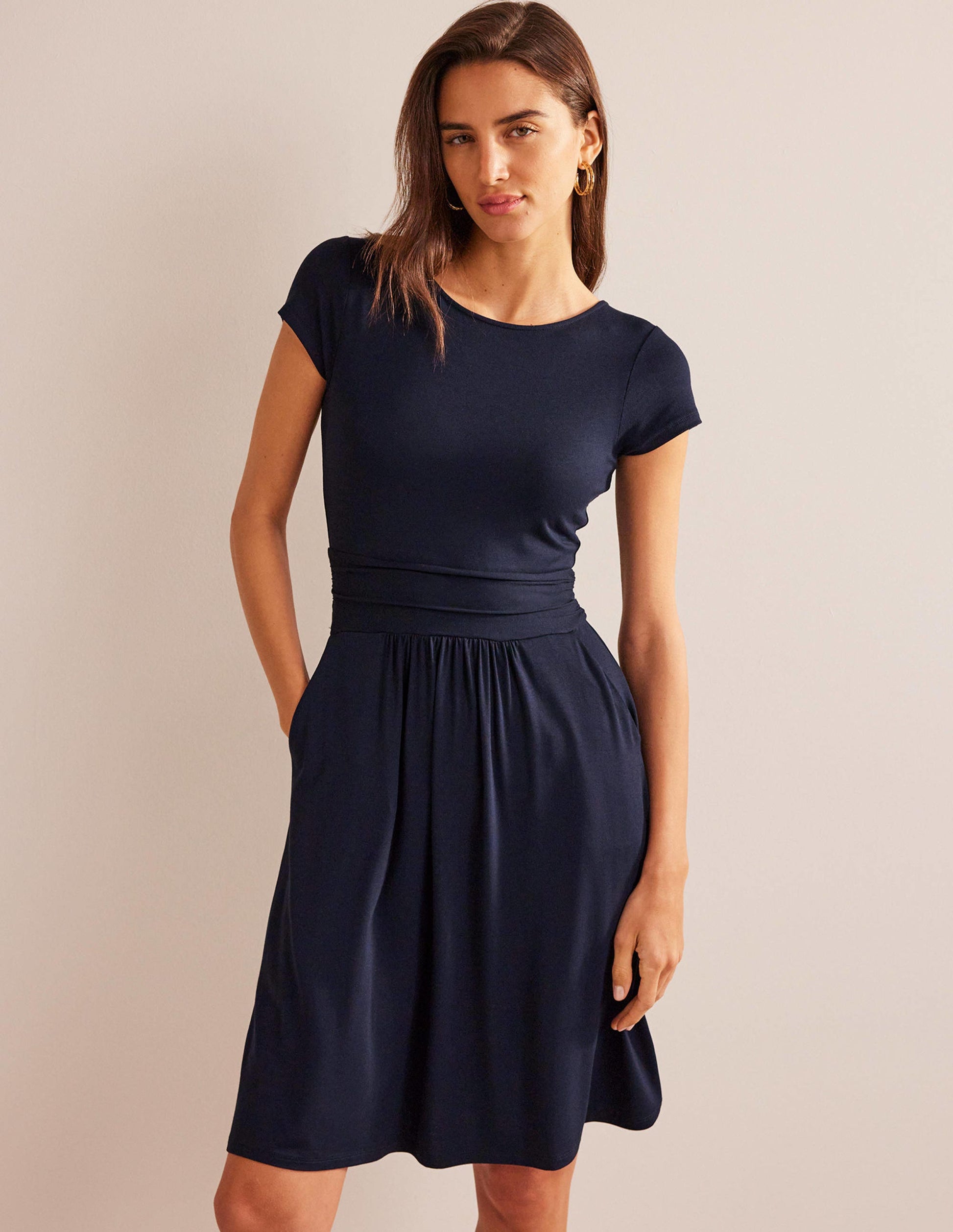 Amelie Jersey Dress-Navy-4