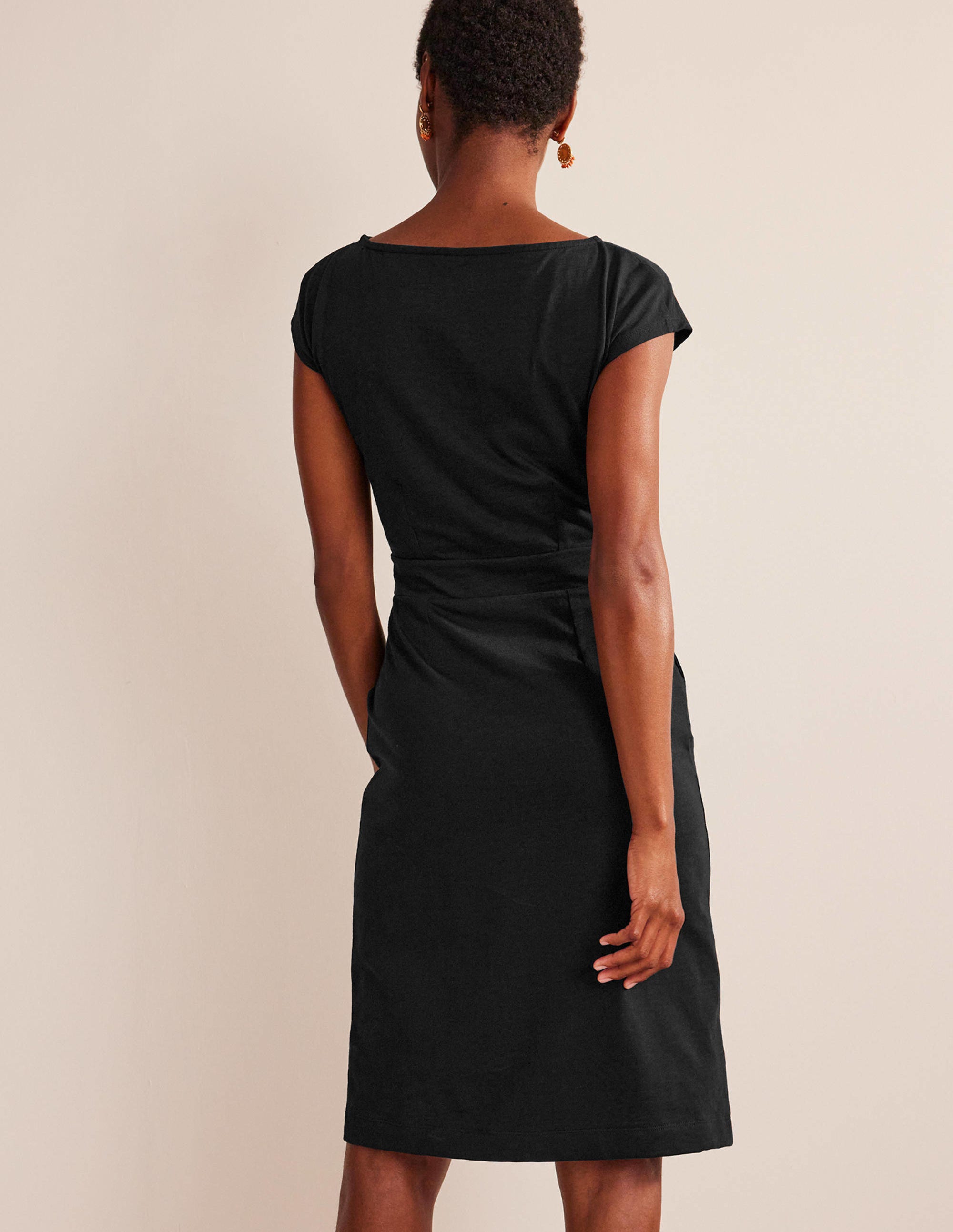 Florrie Jersey Dress-Black - Image 3