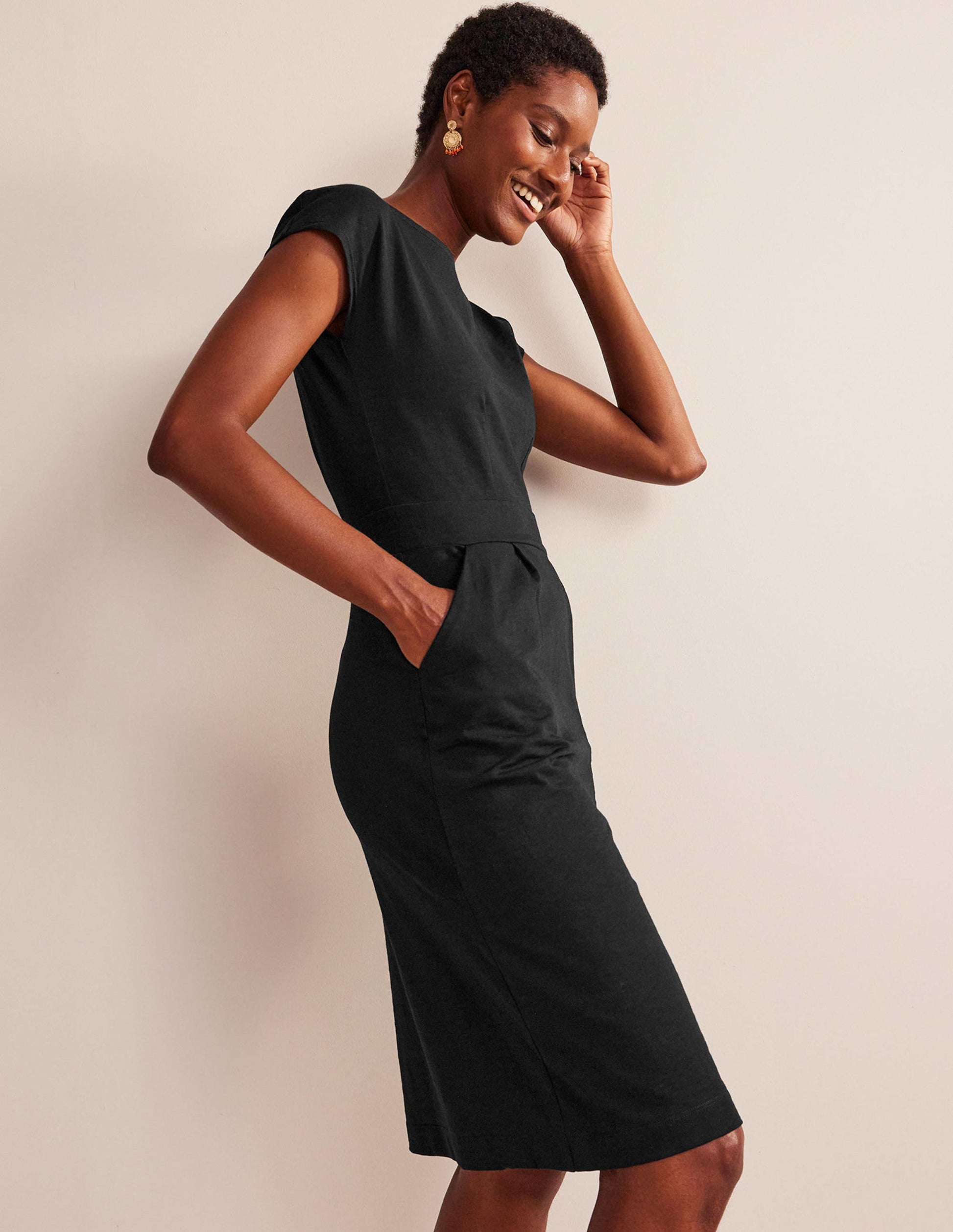 Florrie Jersey Dress-Black-4