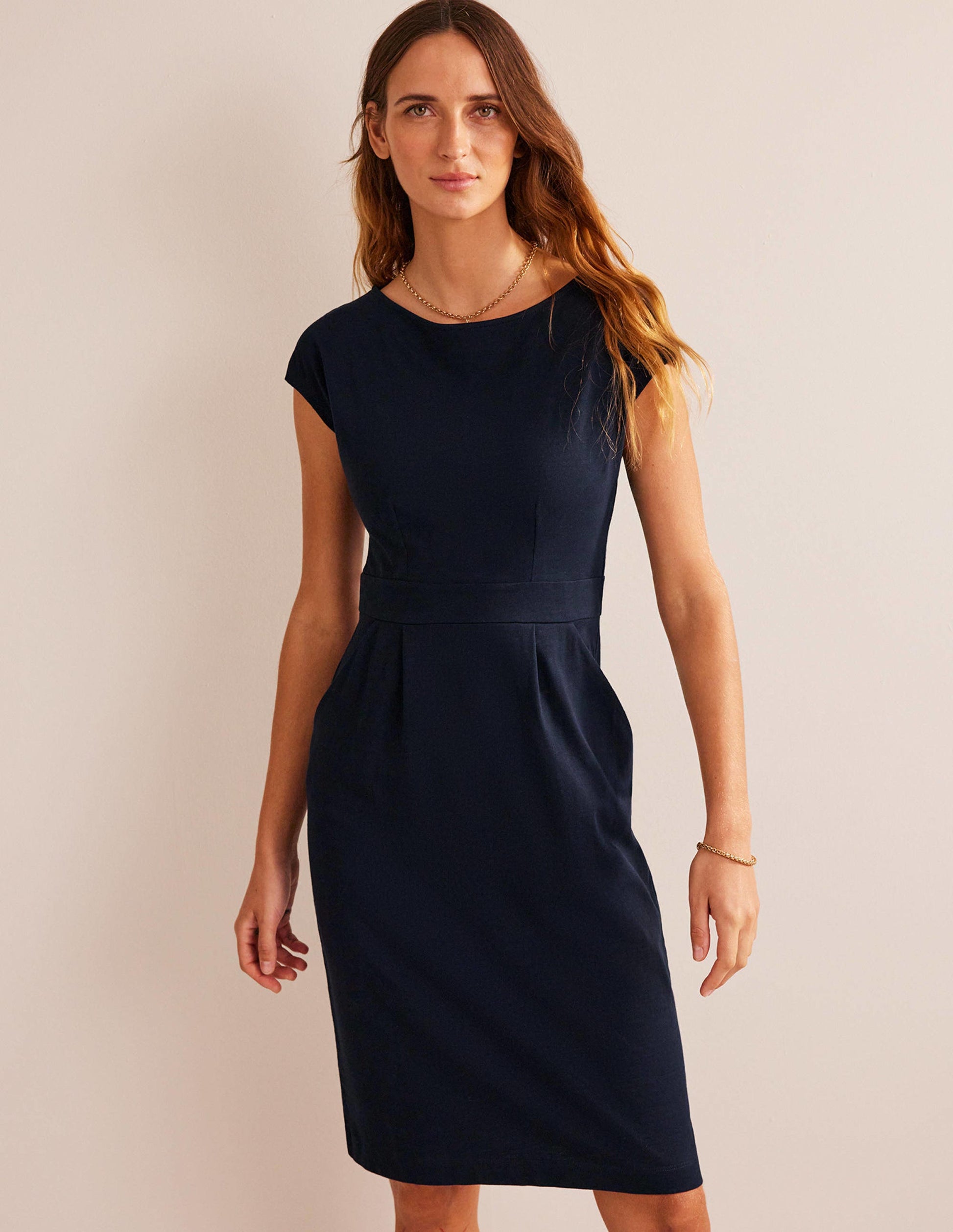 Florrie Jersey Dress-Navy-1