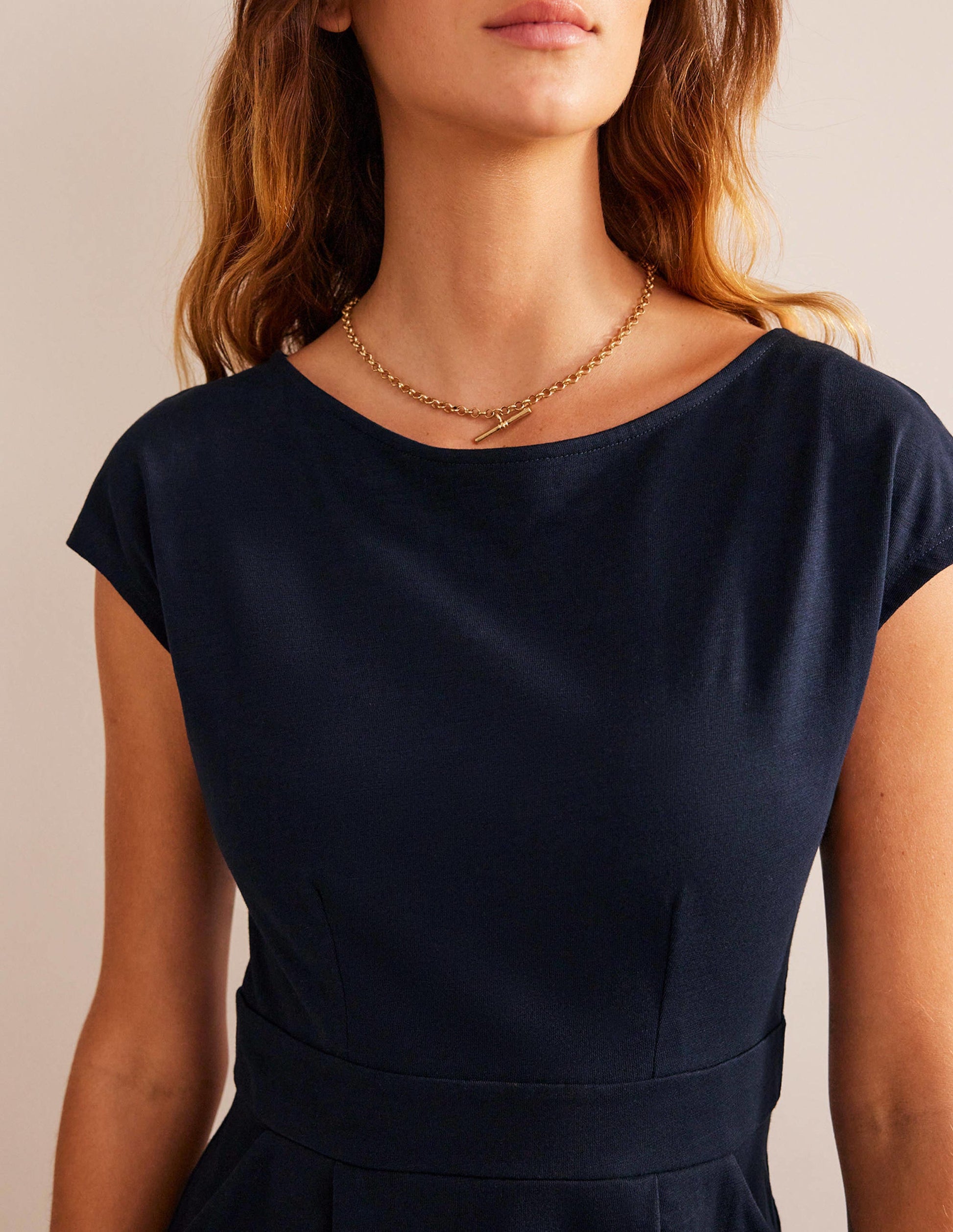Florrie Jersey Dress-Navy-2