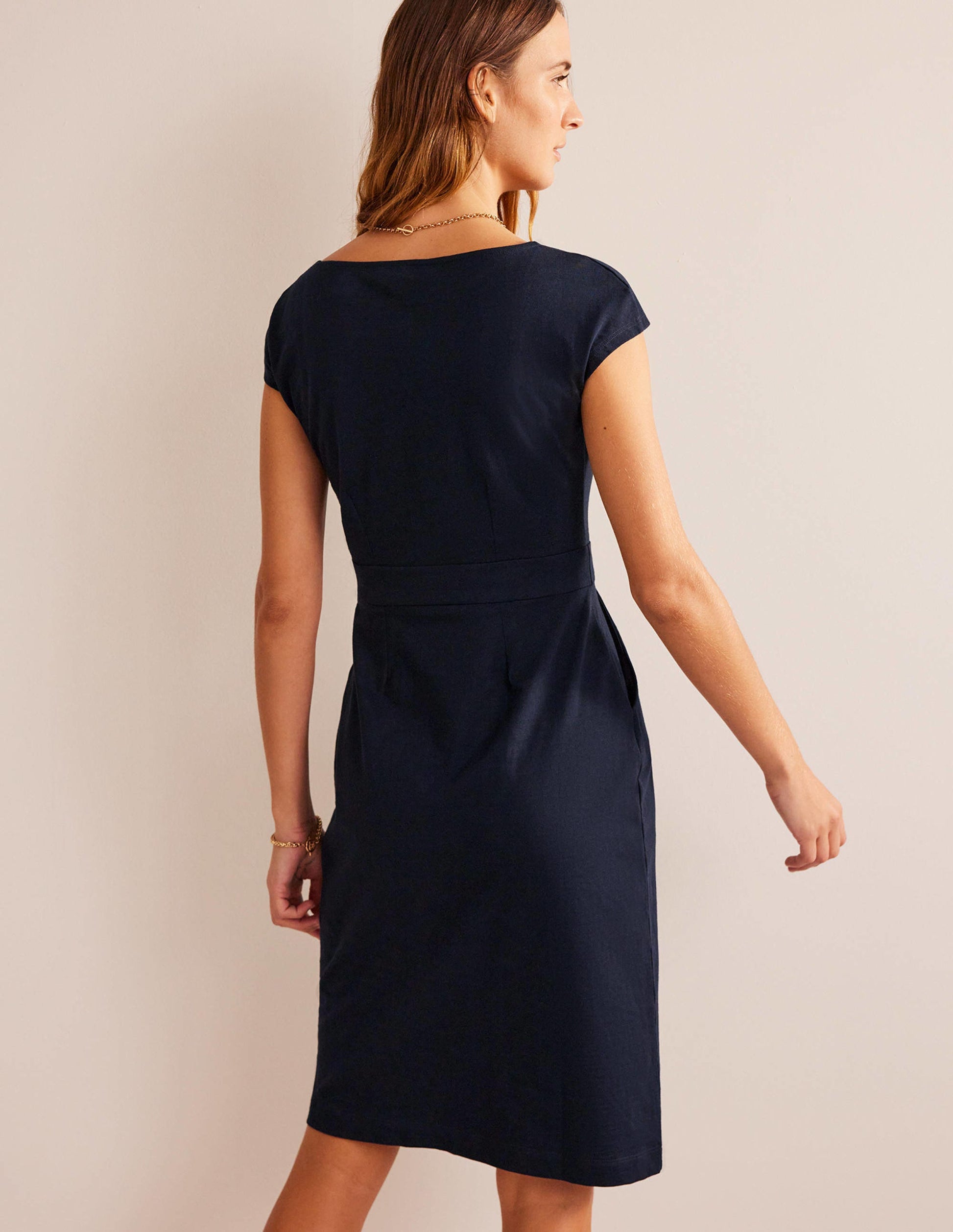 Florrie Jersey Dress-Navy-3