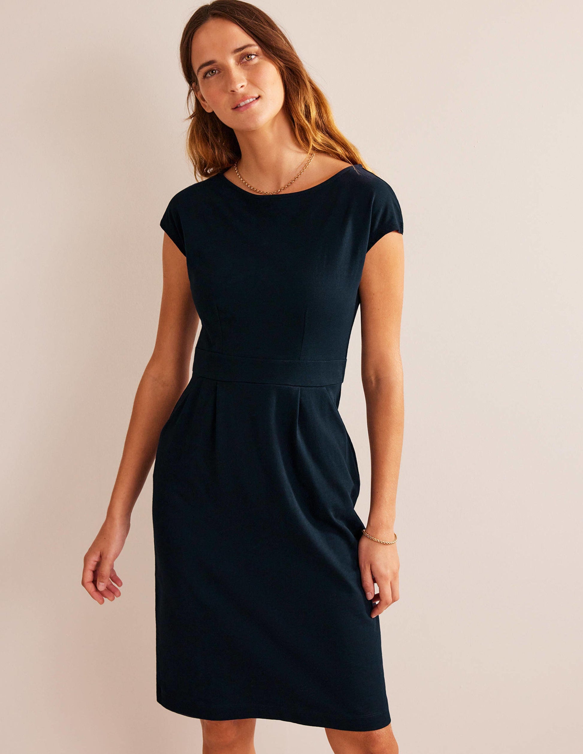 Florrie Jersey Dress-Navy-4